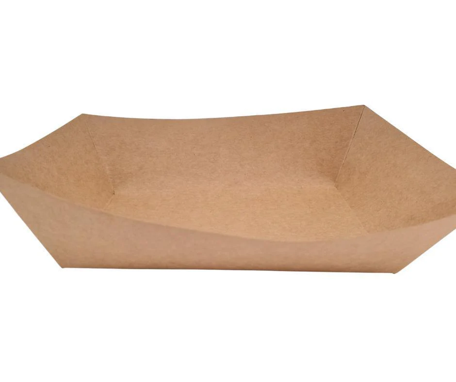 Eco-Craze PFT500-K #500 5 lb Kraft Paper Food Tray - Image 10