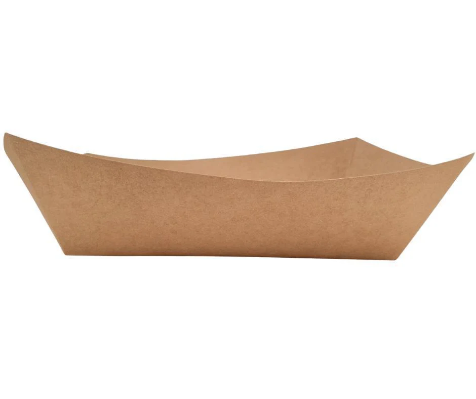 Eco-Craze PFT500-K #500 5 lb Kraft Paper Food Tray - Image 11