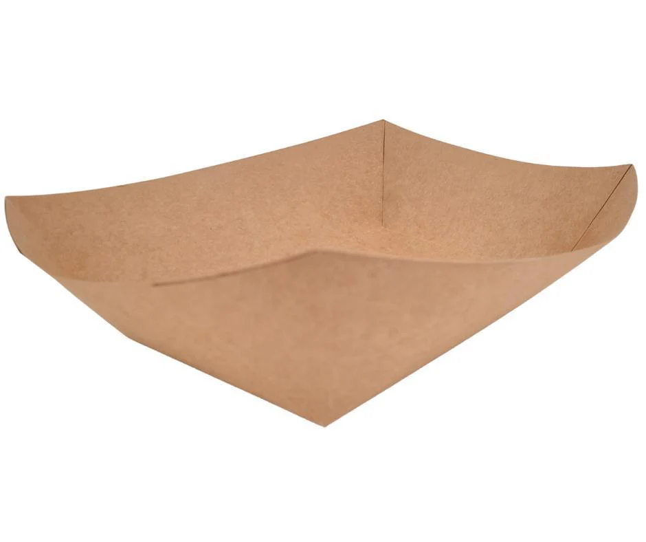Eco-Craze PFT500-K #500 5 lb Kraft Paper Food Tray - Image 8