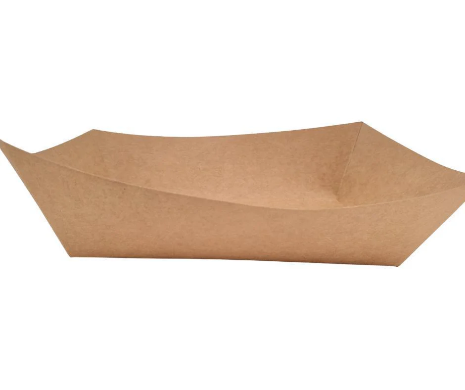 Eco-Craze PFT500-K #500 5 lb Kraft Paper Food Tray - Image 9