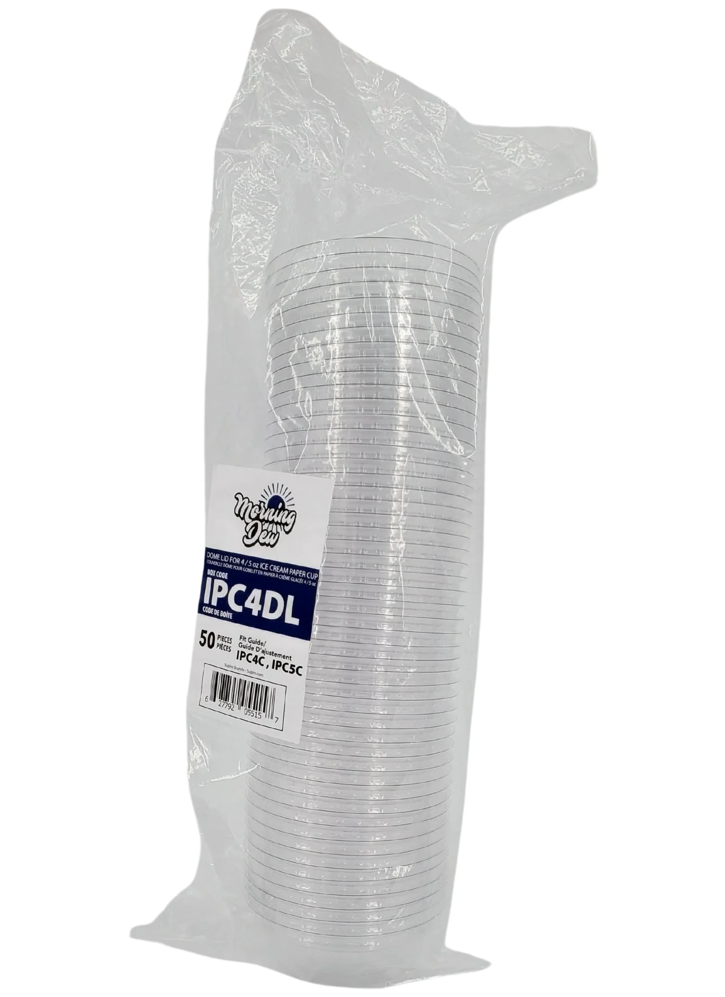 Morning Dew - Dome Lid for 4 / 5 oz Ice Cream Paper Cup - IPC4DL - Image 4