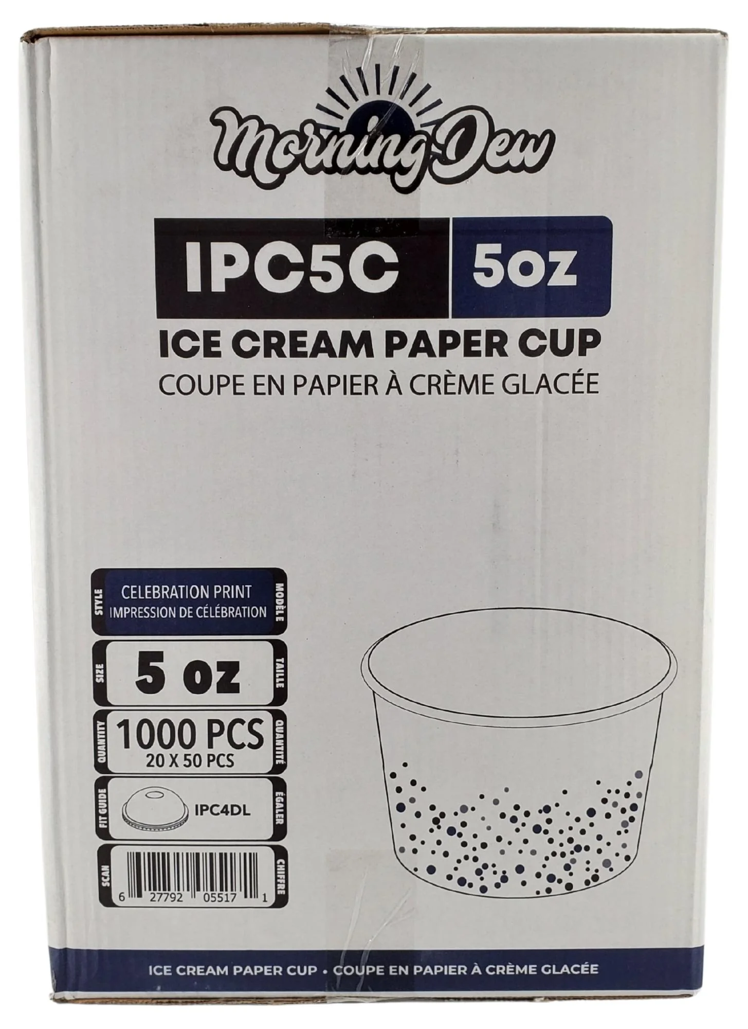 Morning Dew - 5oz Ice Cream Paper Cups - Celebration Print - IPC5C - Image 6