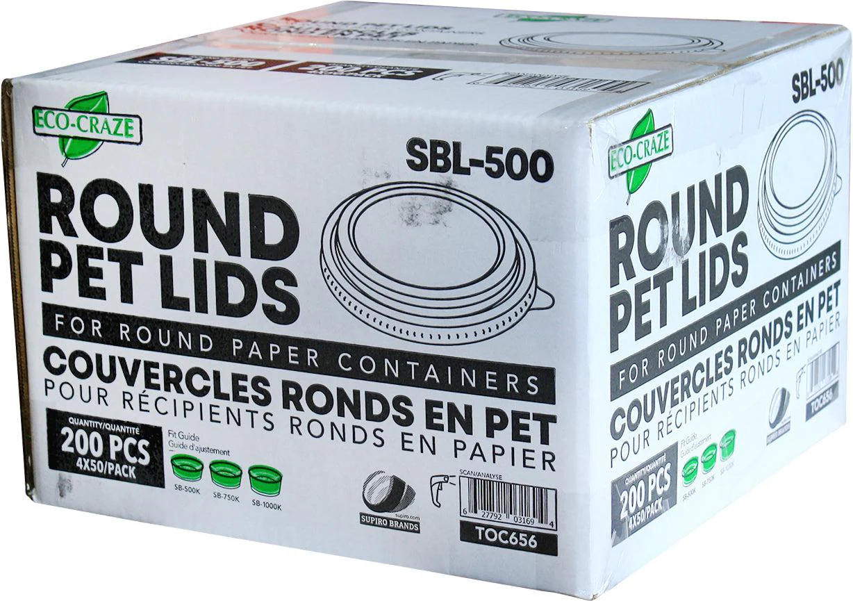 Eco-Craze - PET Round Lid - fits 500/750/1000ml Paper Container - SBL-500 - Image 4