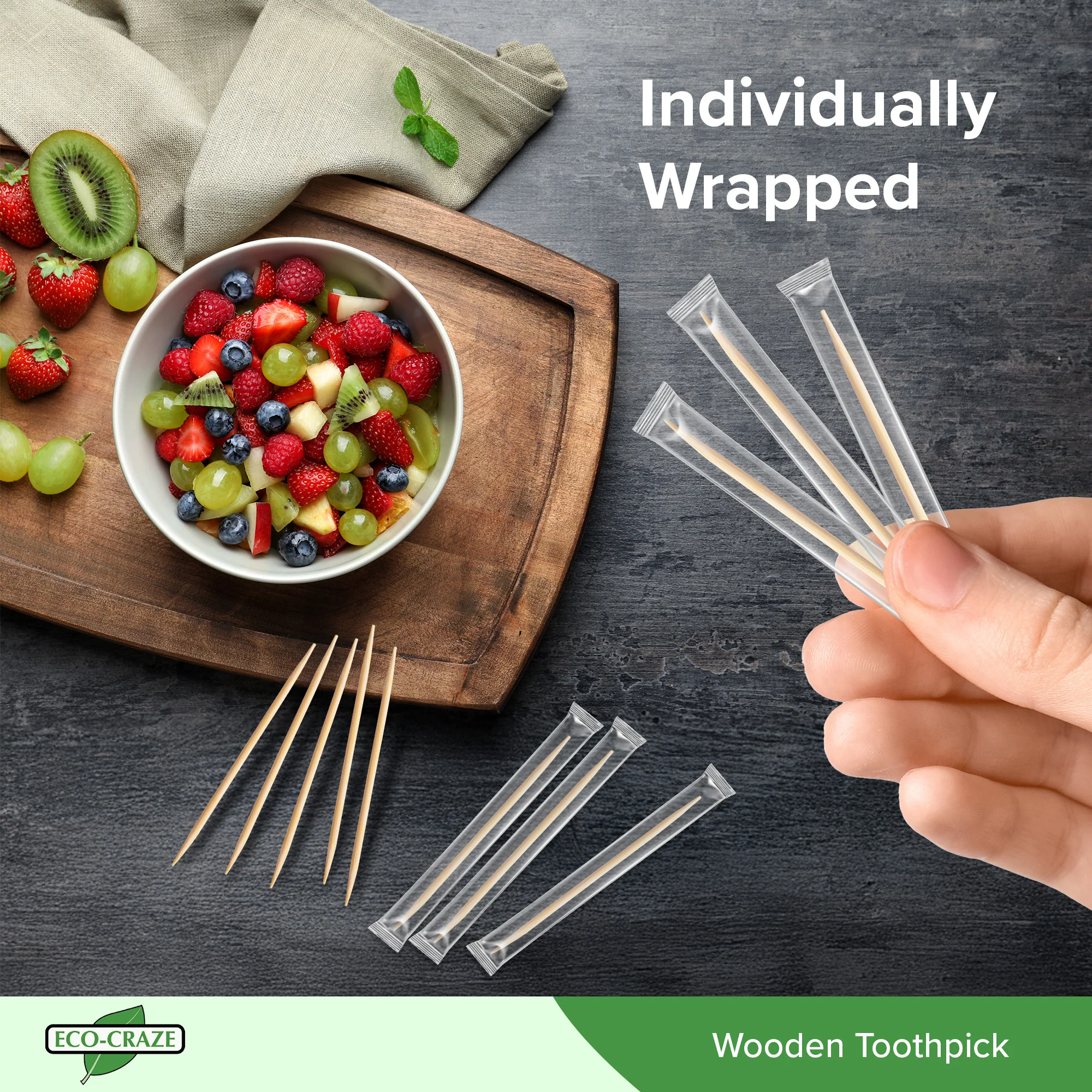 Eco-Craze - Toothpicks - Round - Regular - 2-65M - Image 9