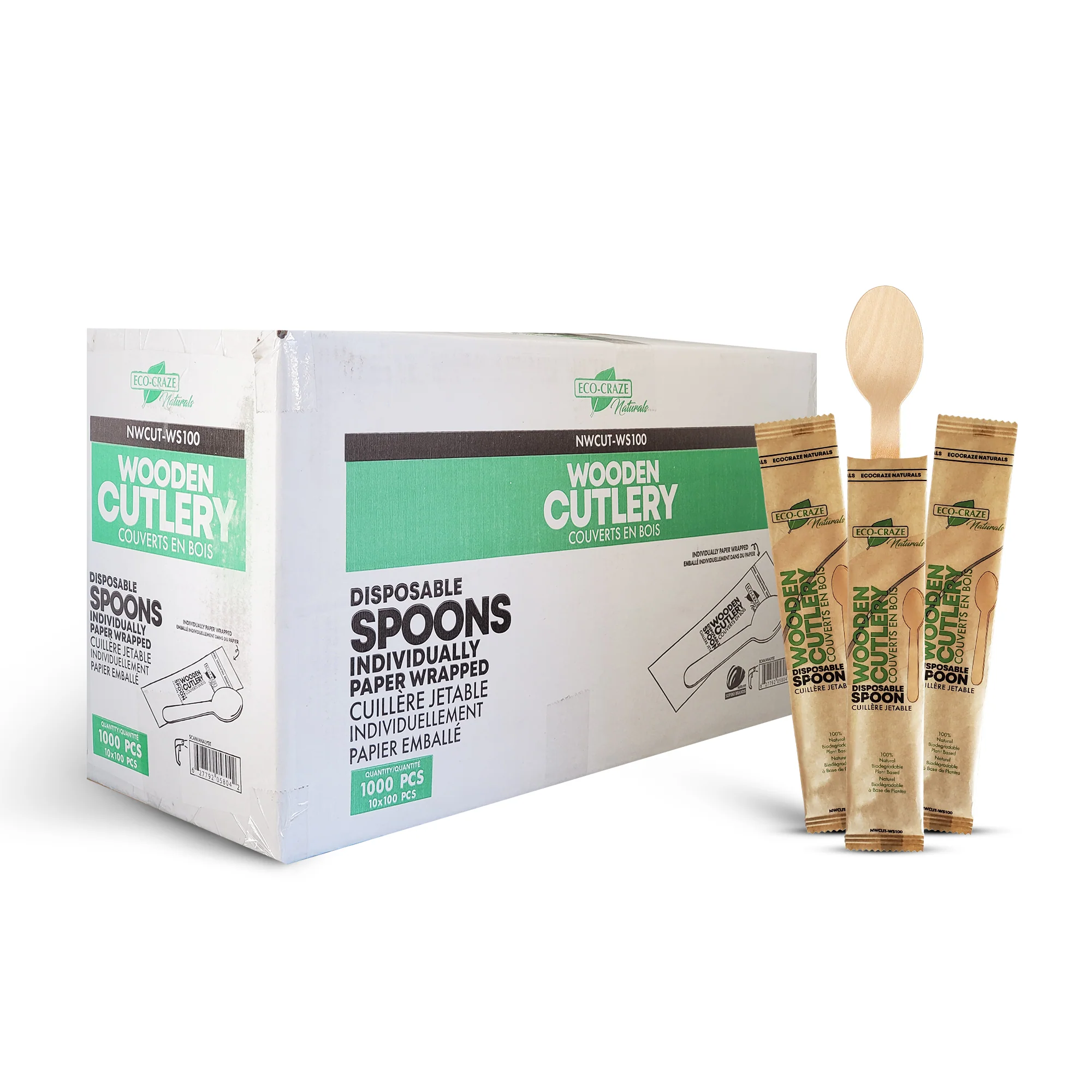 Eco-Craze - Wooden Spoon- Individually Paper Wrapped - Image 4