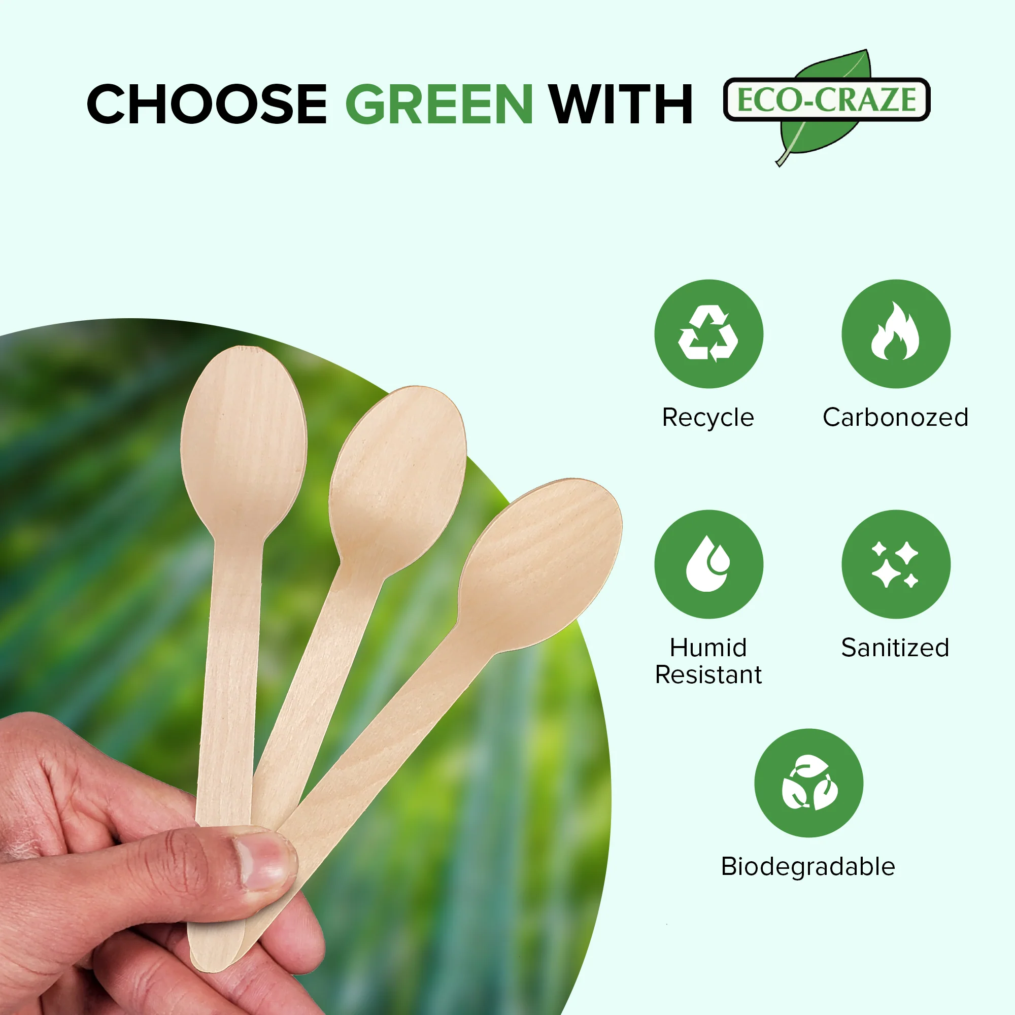 Eco-Craze - Wooden Spoon- Individually Paper Wrapped - Image 5