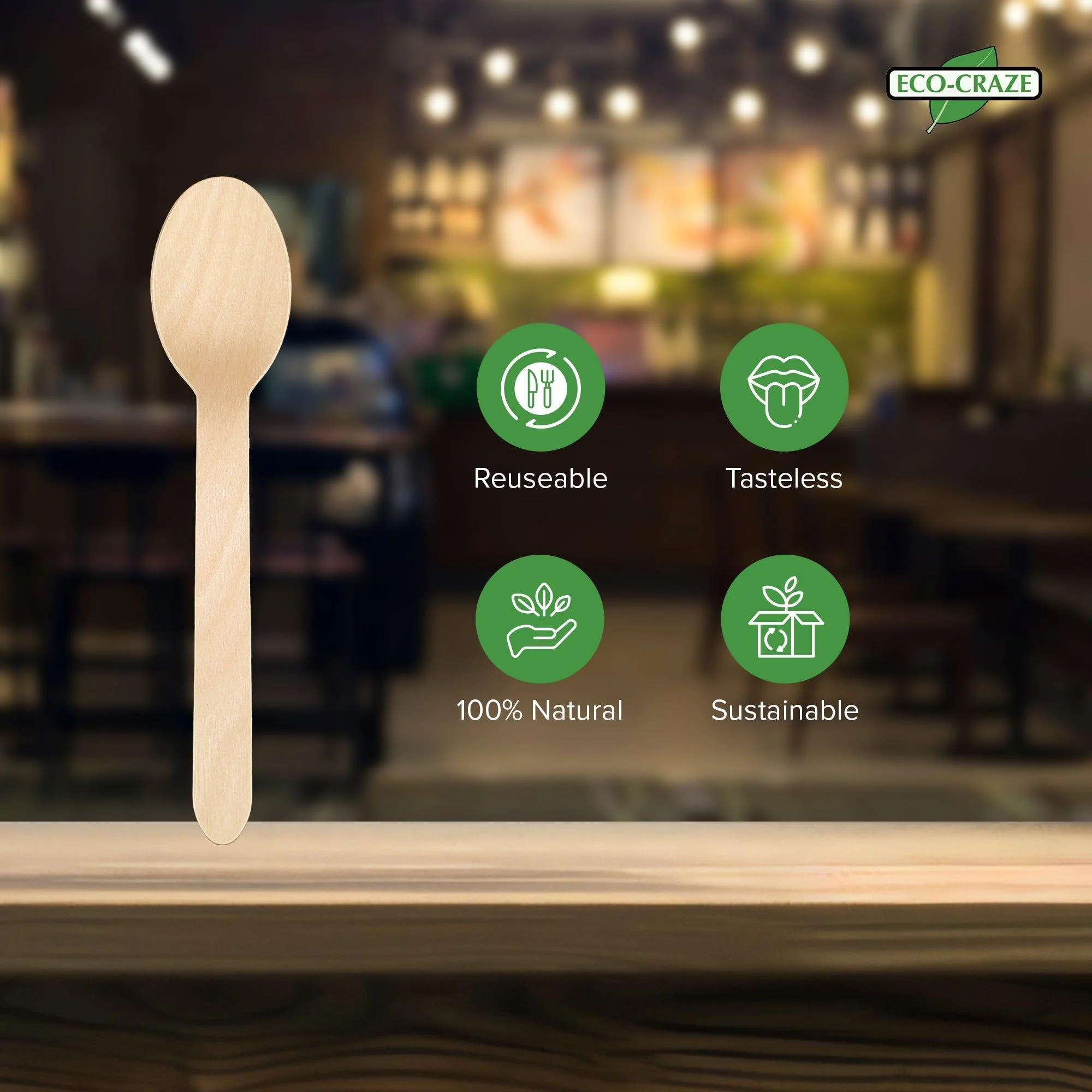 Eco-Craze - Wooden Spoon- Individually Paper Wrapped - Image 8