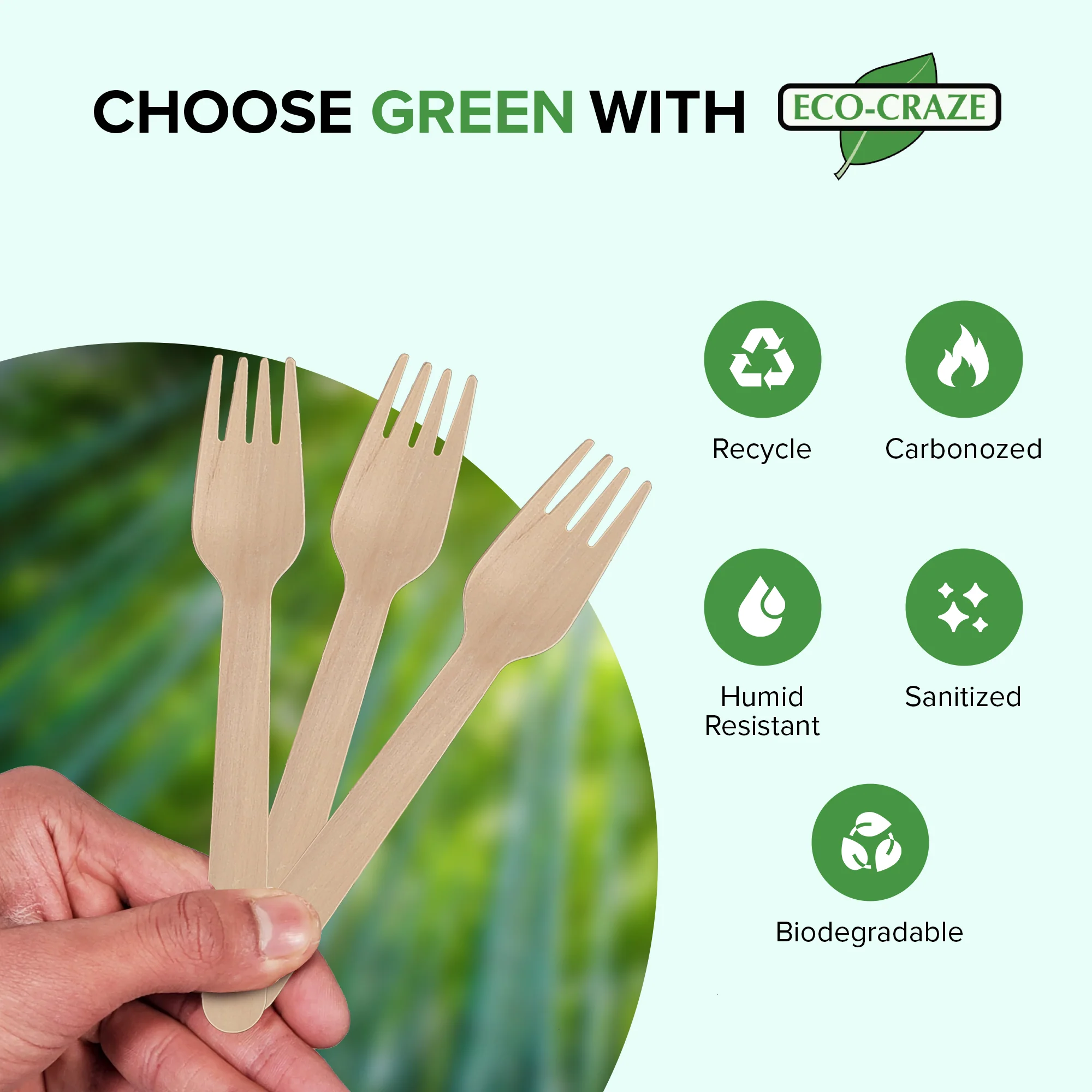 Eco-Craze - Wooden Fork - Individually Paper Wrapped - Image 5