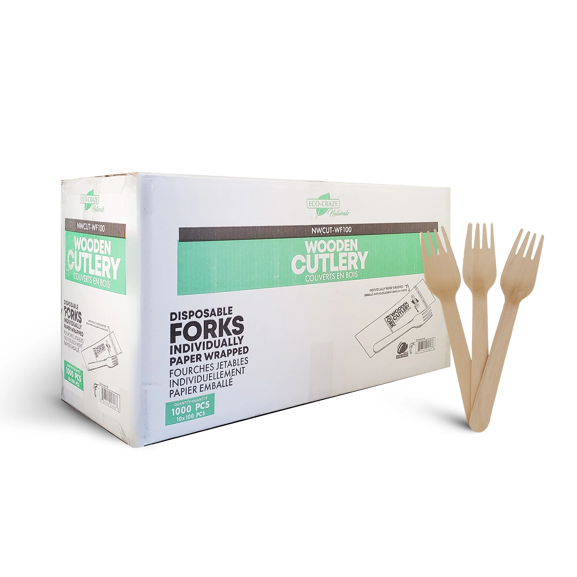 Eco-Craze - Wooden Fork - Individually Paper Wrapped - Image 6