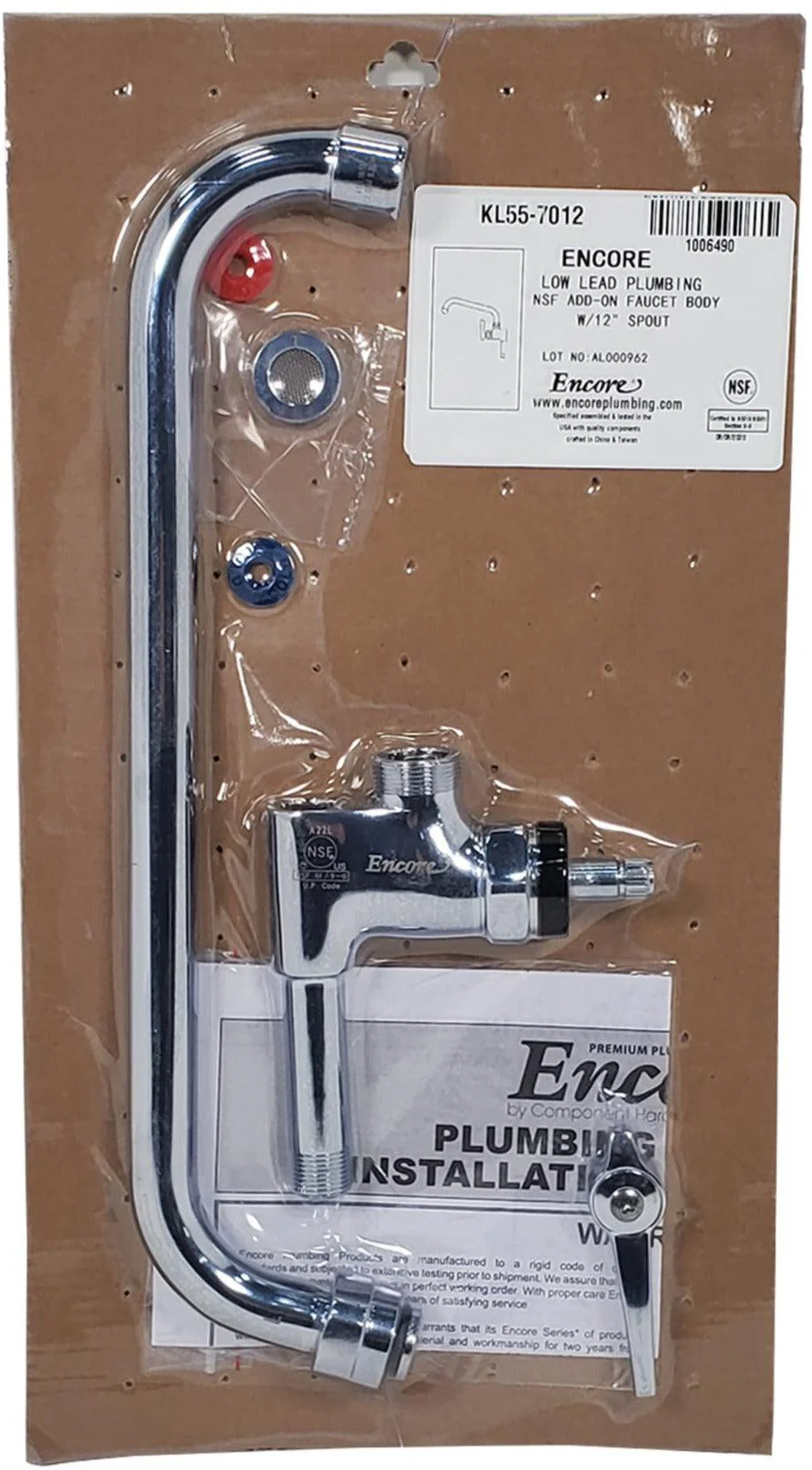 Encore - Add-On Faucet w/12" Swing Spout - KL55-7012SE1Z - Image 2