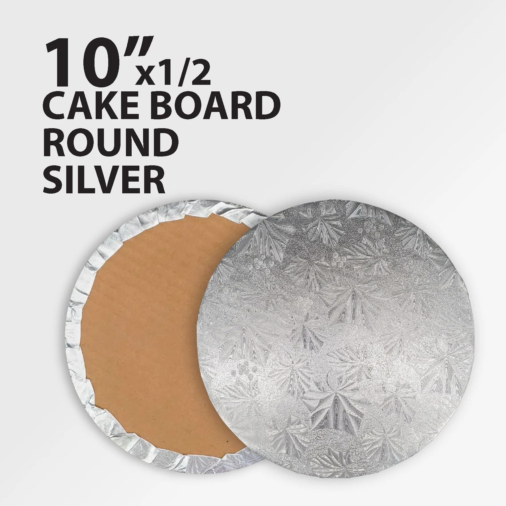 Enjay - Cake Board - Round - Silver - 10x1/2 - Image 3