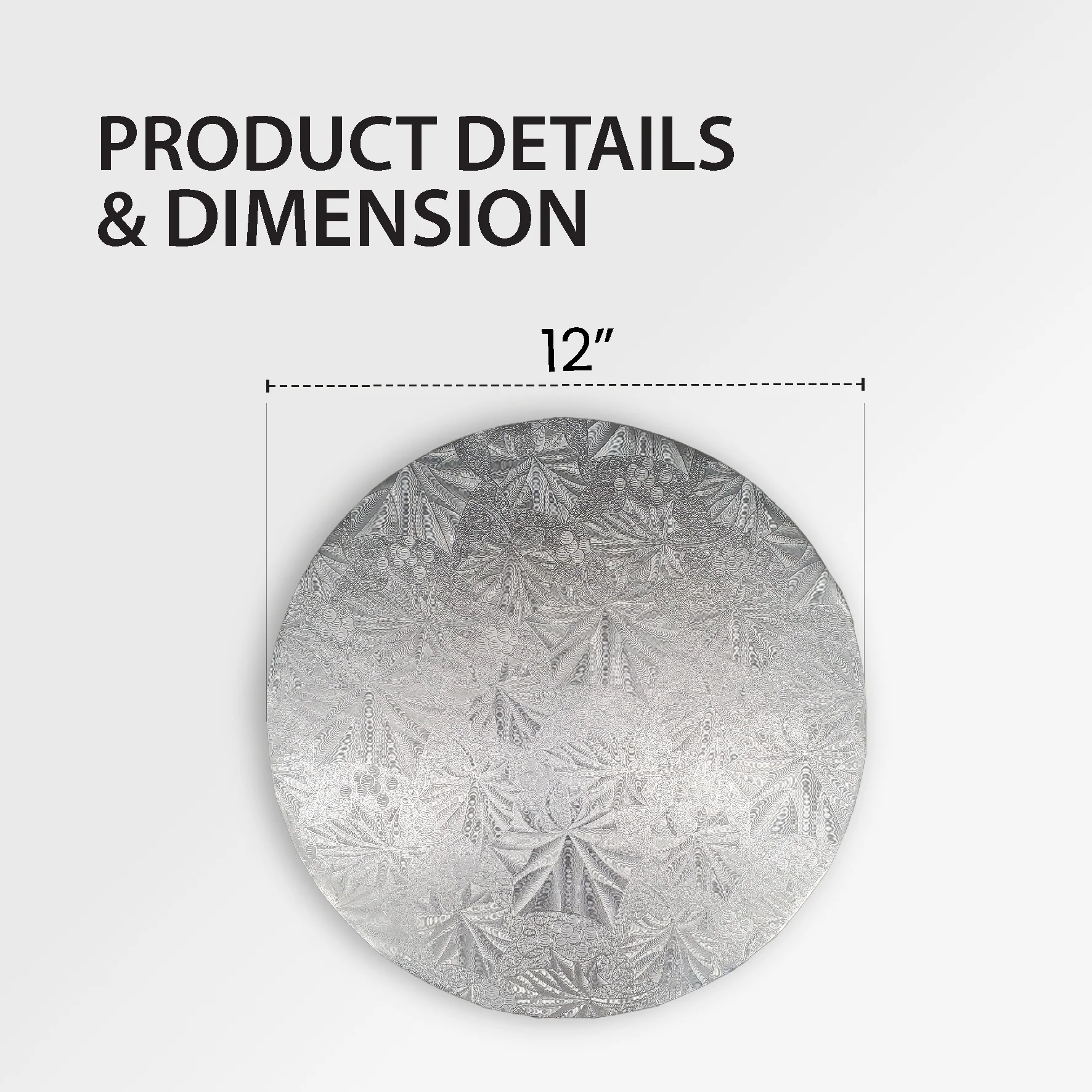 Enjay - Cake Board - Round - Silver - 12x1/2 - Image 3