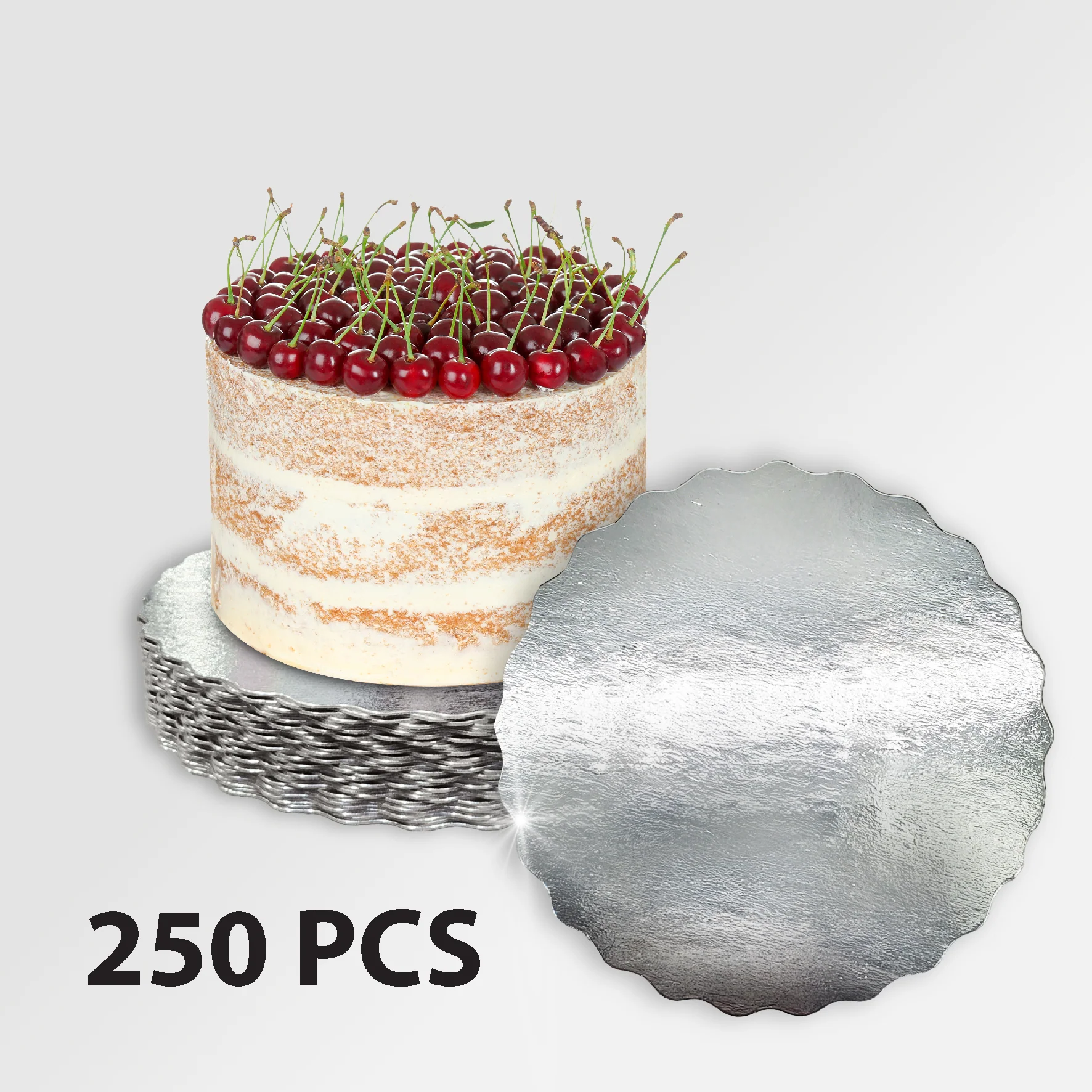 Enjay - Scallop Sheets - 12" - Round - Silver - 0.45 thick - Image 5