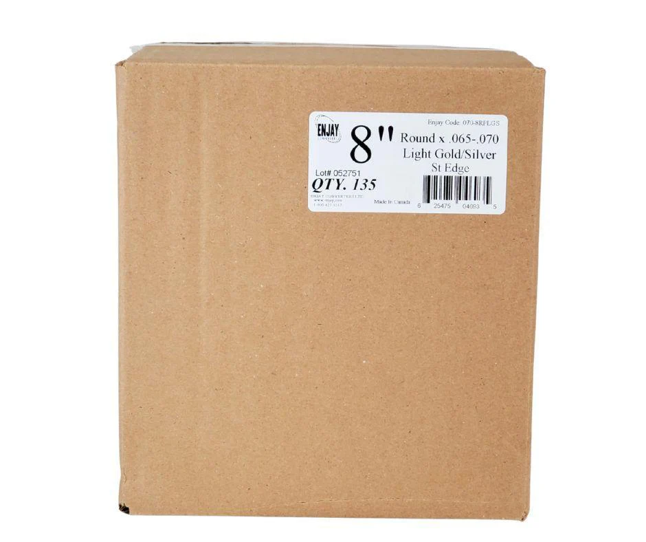 Enjay - Scallop Sheets - 8"- Round - Light Gold/Silver - 0.070 thick - Image 6