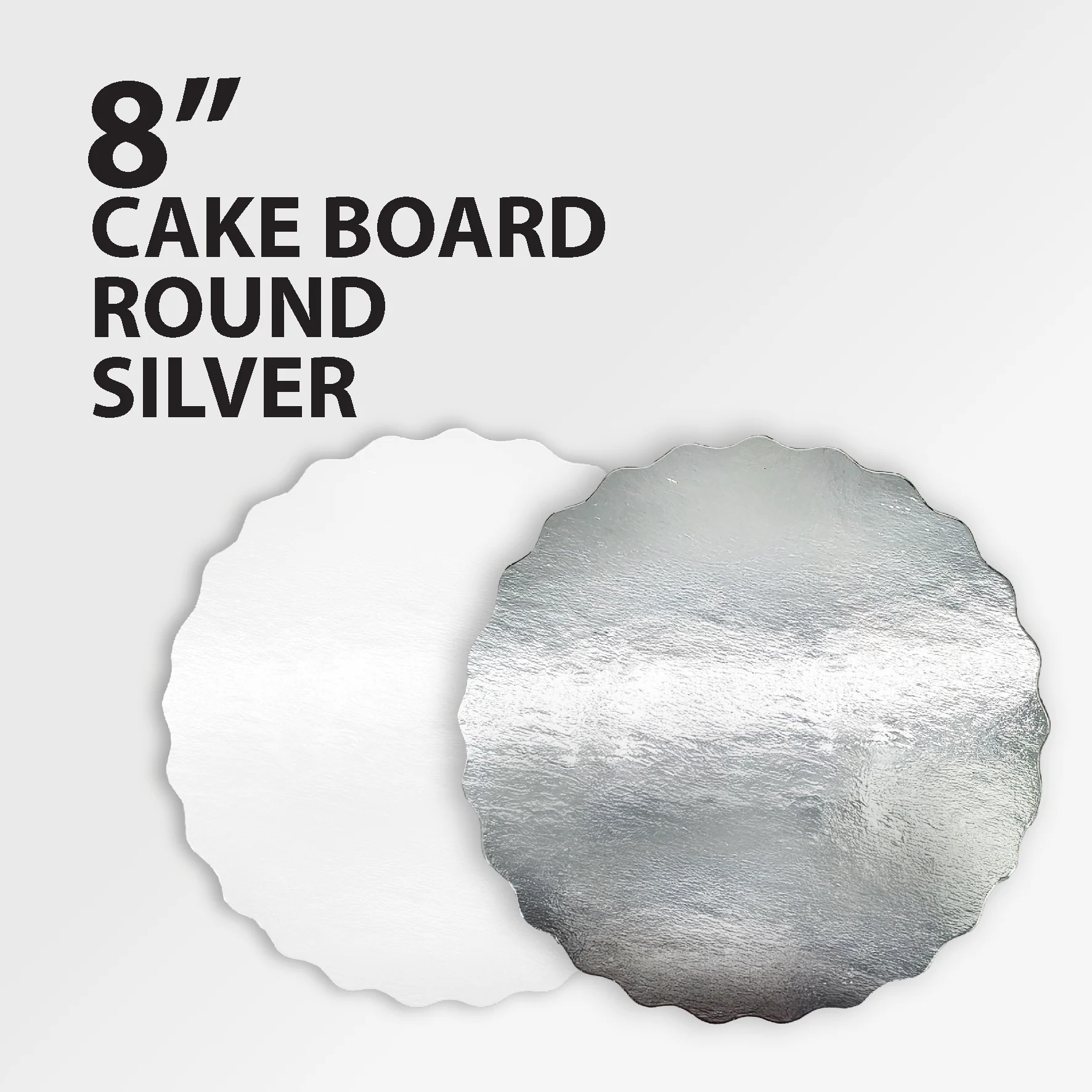 Enjay - Scallop Sheets - 8" - Round - Silver - 0.45 thick - Image 6