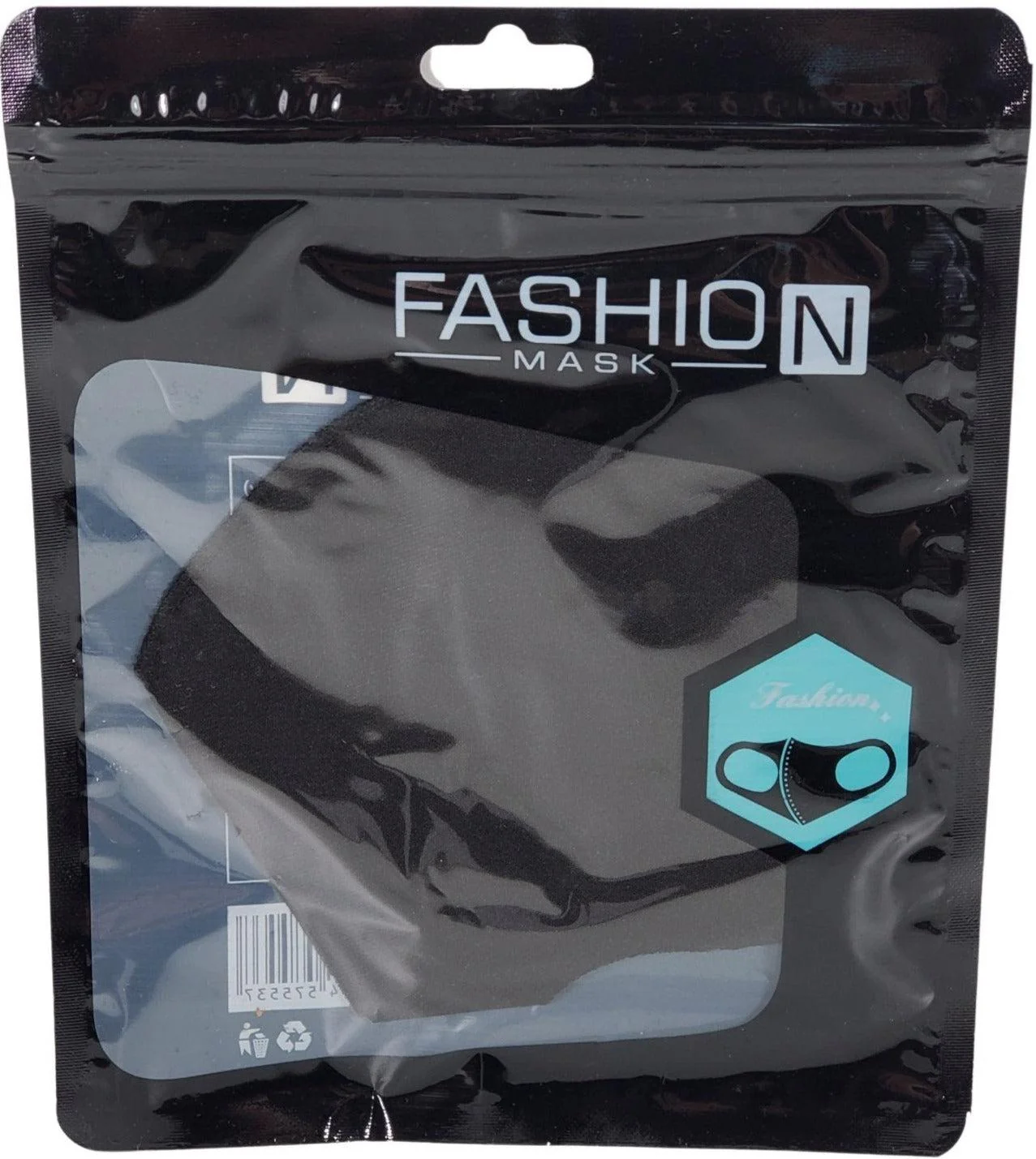 XC - Fashish - Black Fabric Mask - Image 2