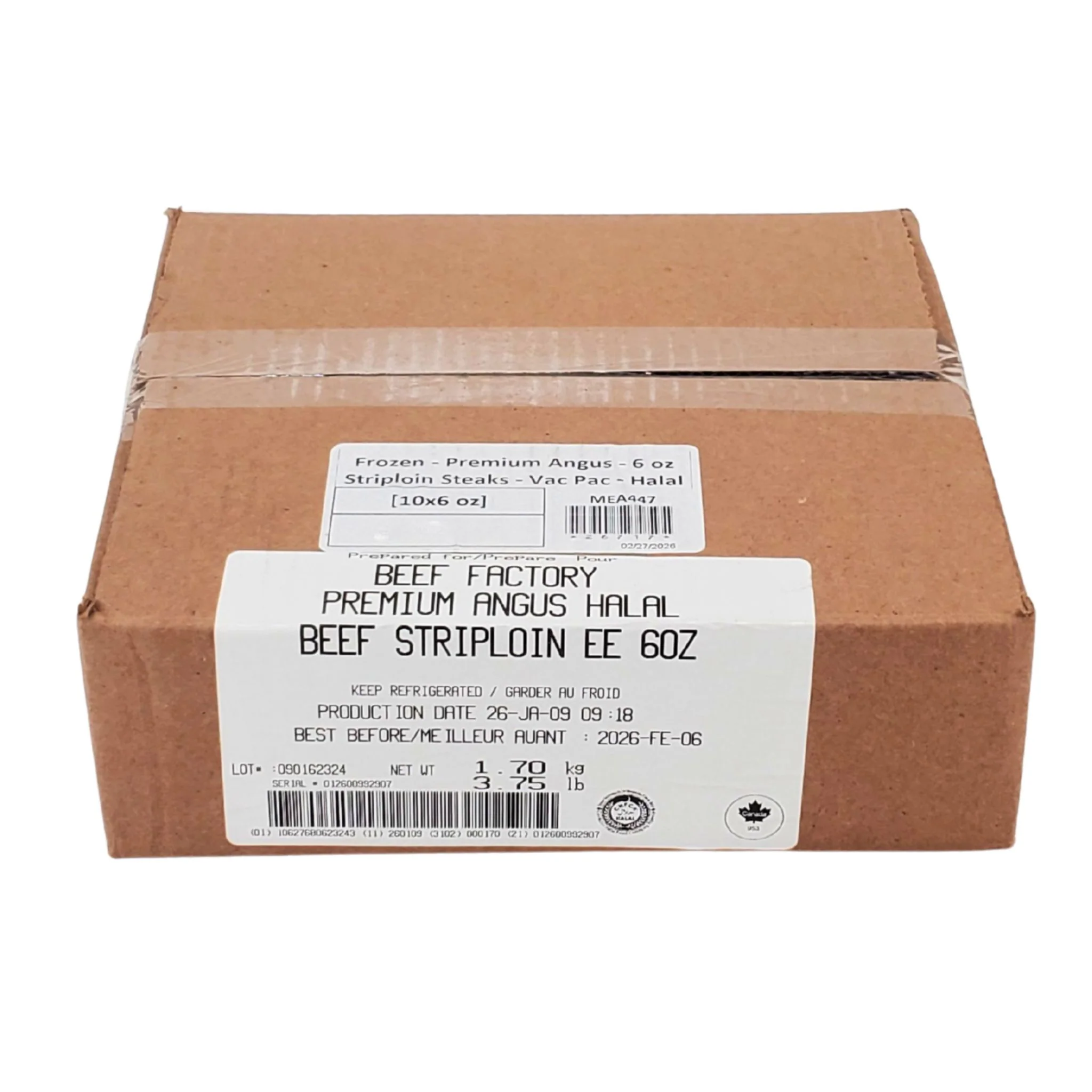 Frozen - Premium Angus - 6 oz Striploin Steaks - Vac Pac - Halal - Image 3