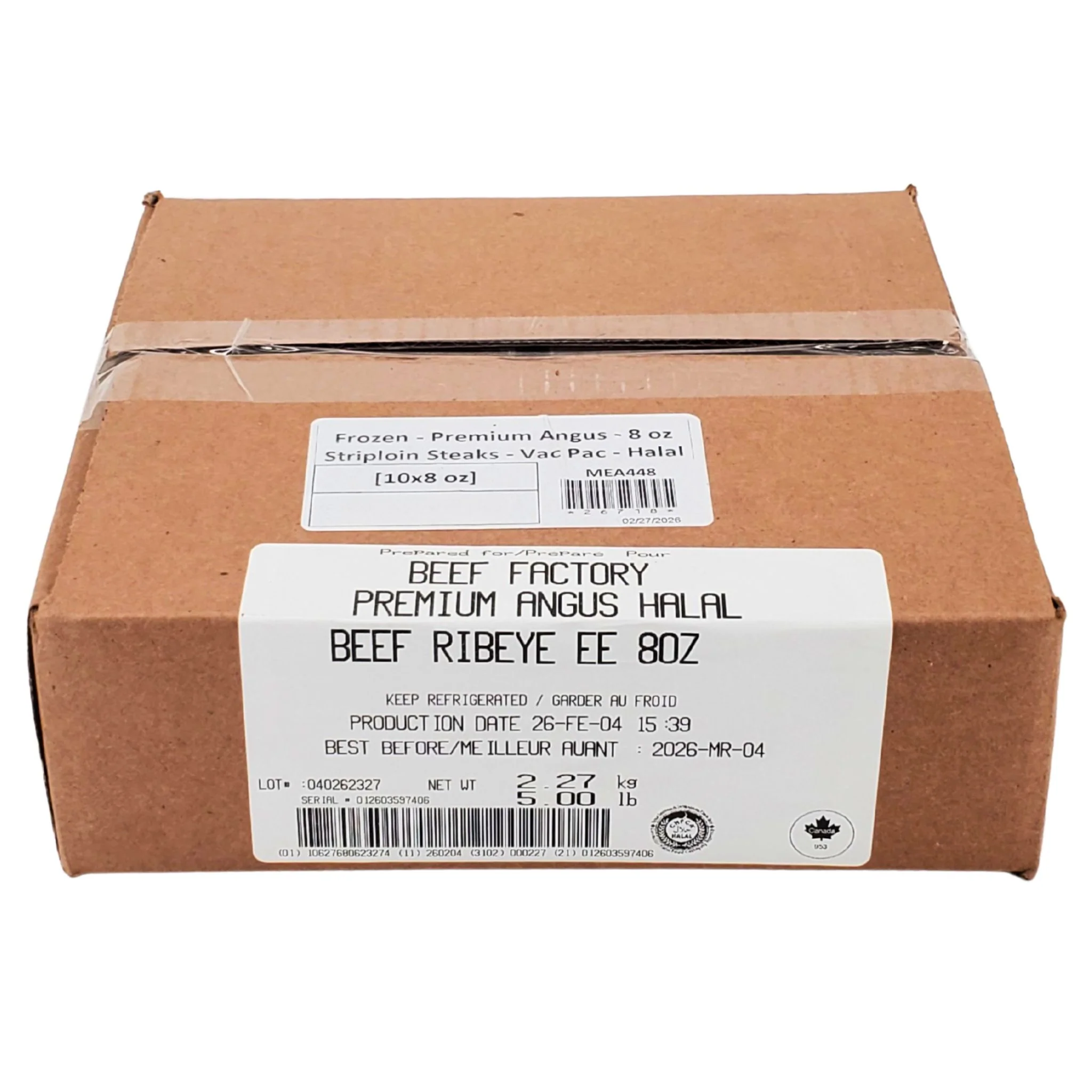 Frozen - Premium Angus - 8 oz Striploin Steaks - Vac Pac - Halal - Image 3