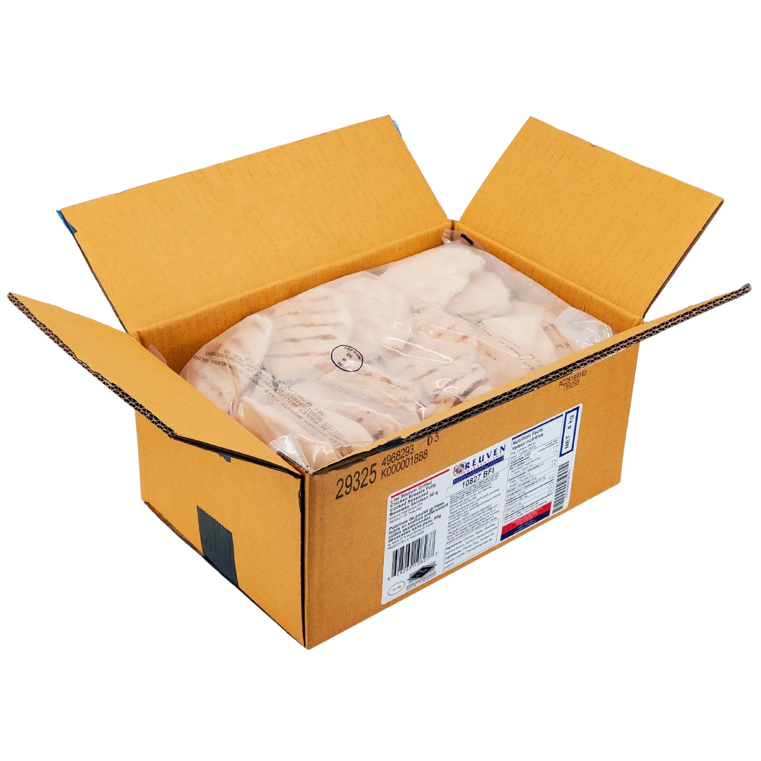 Reuven - Cooked - Grill Marked Chicken Breasts - 90 g - Halal - Image 2