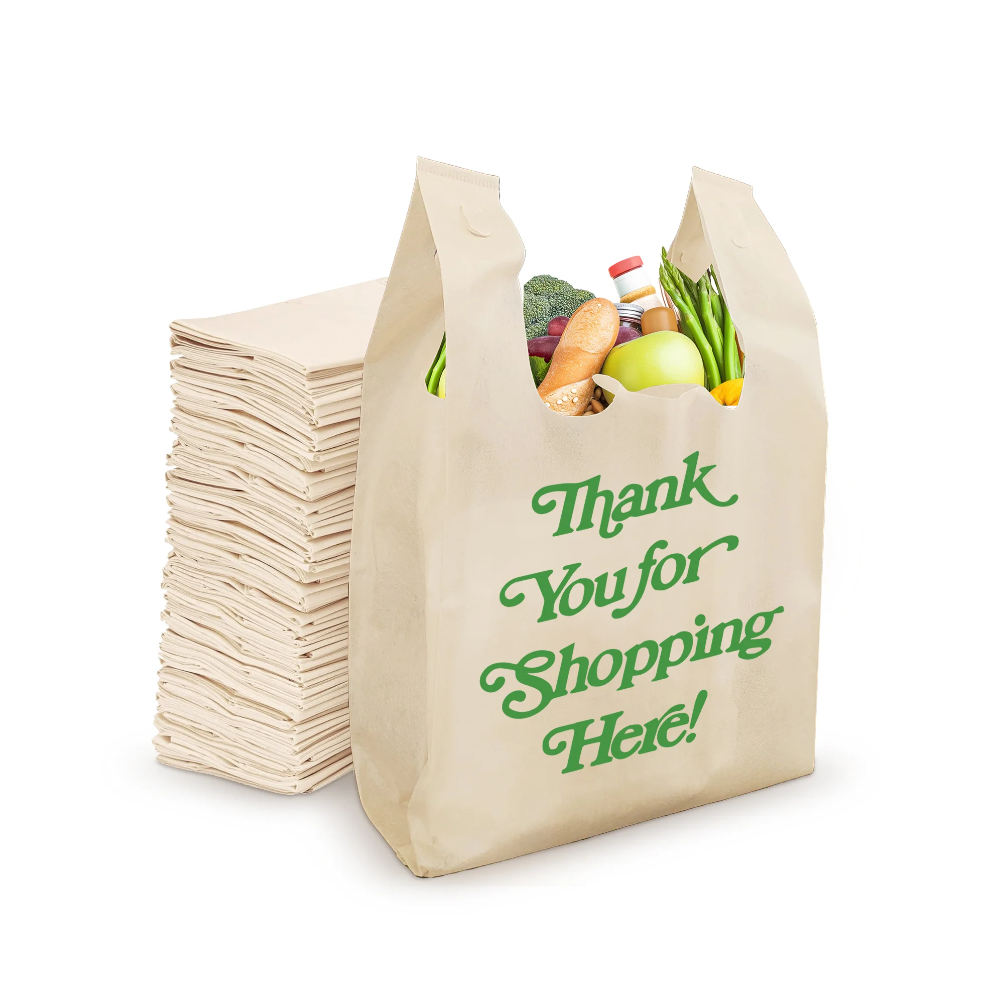 Eco-Craze - 12x8x23 – Thank You - Non Woven Reusable – Shopping Bag - Image 2