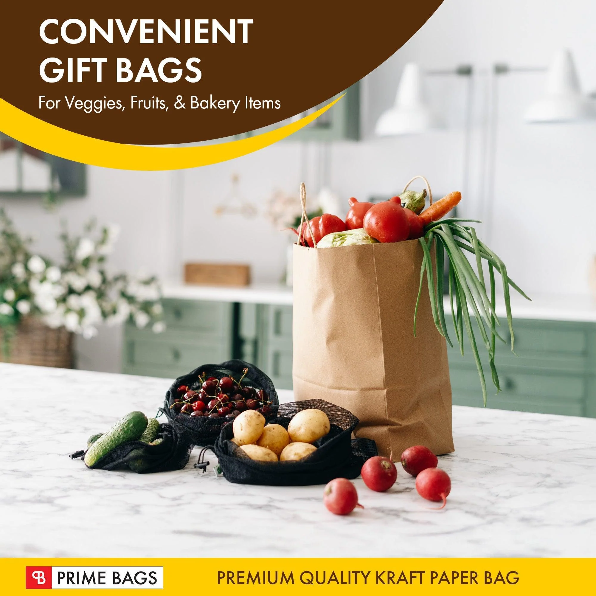 Prime Bags - Enzo - Self Adhesive Paper Bags with Twisted Handles - 13x7x17 - Image 11