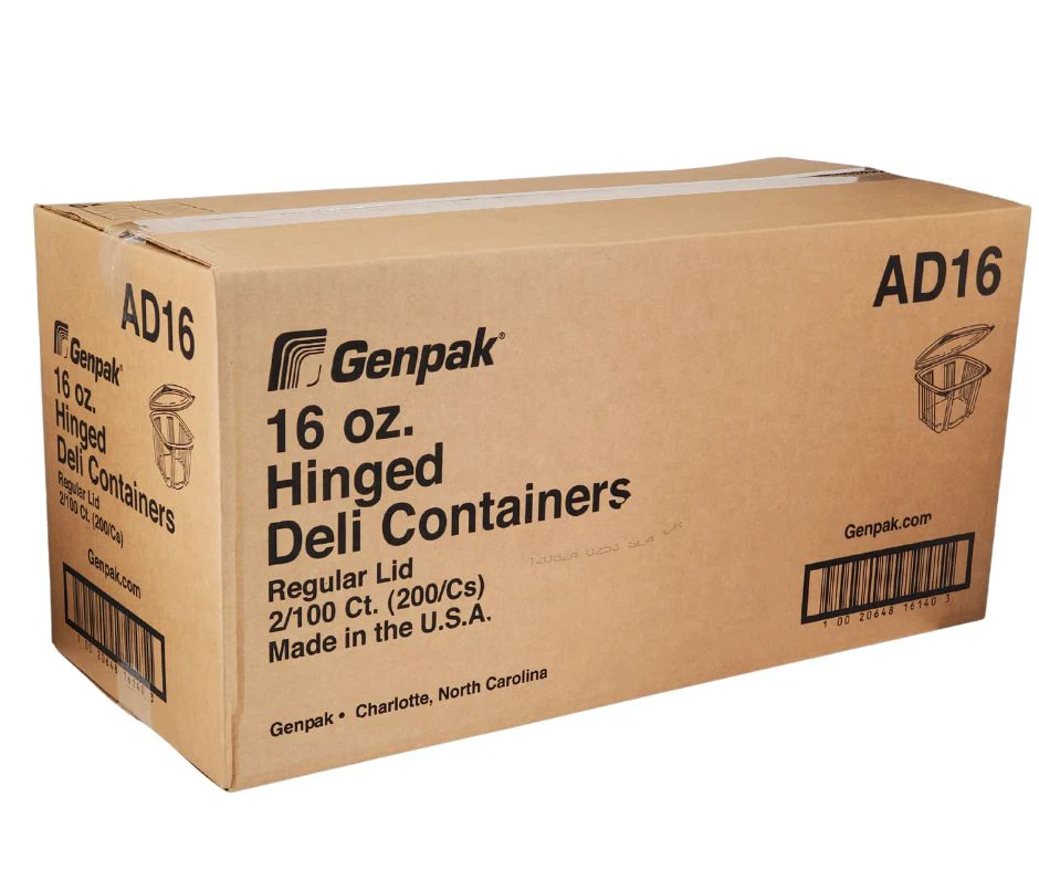 Genpak - Hinged Deli Container - Clear - 16oz - AD16 - Image 3