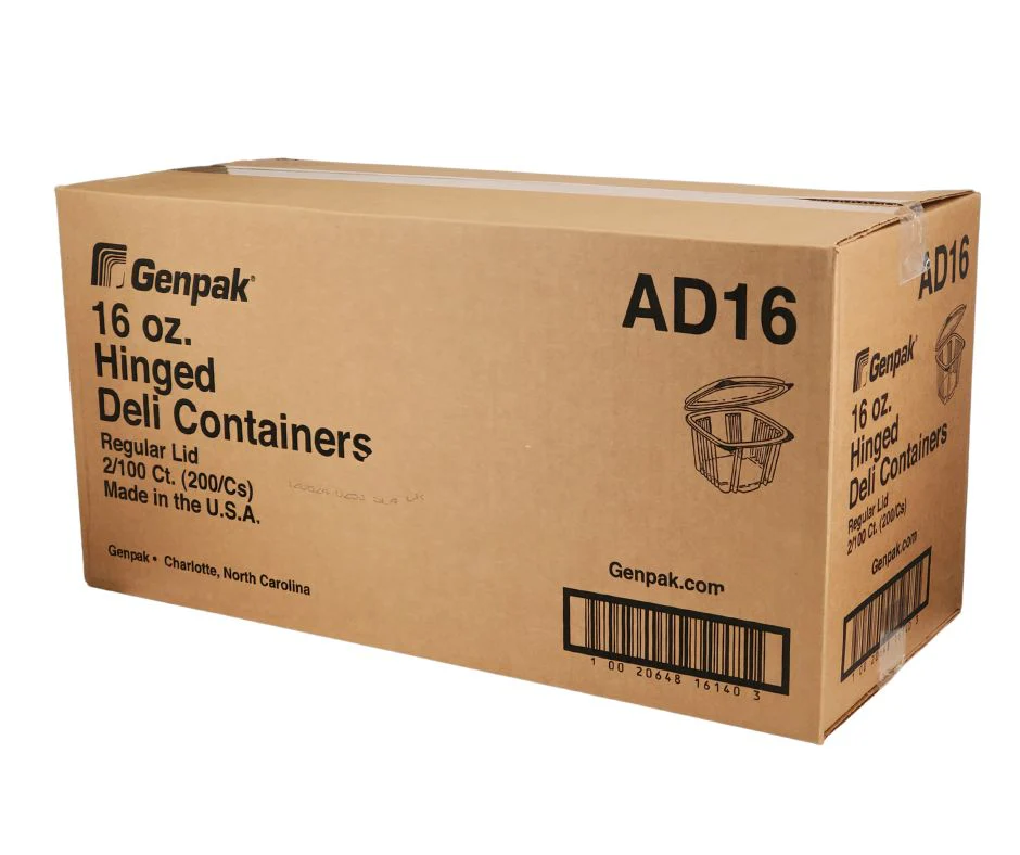 Genpak - Hinged Deli Container - Clear - 16oz - AD16 - Image 4
