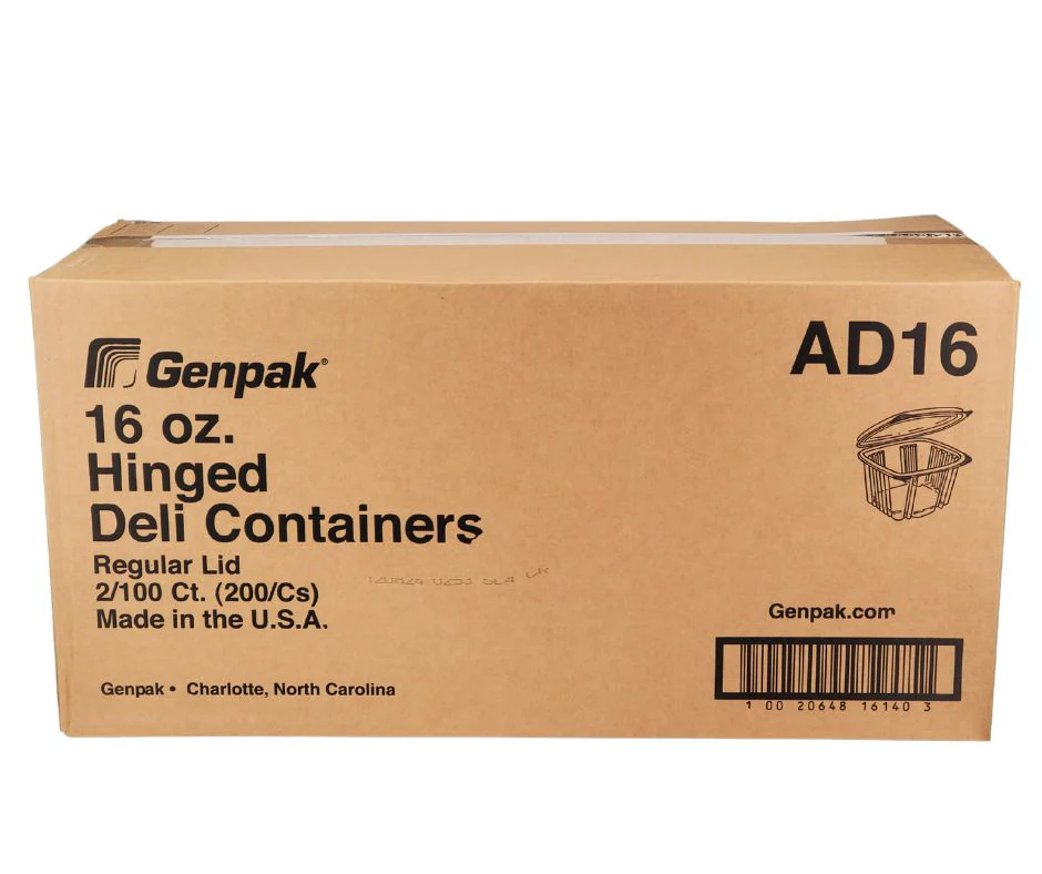 Genpak - Hinged Deli Container - Clear - 16oz - AD16 - Image 6