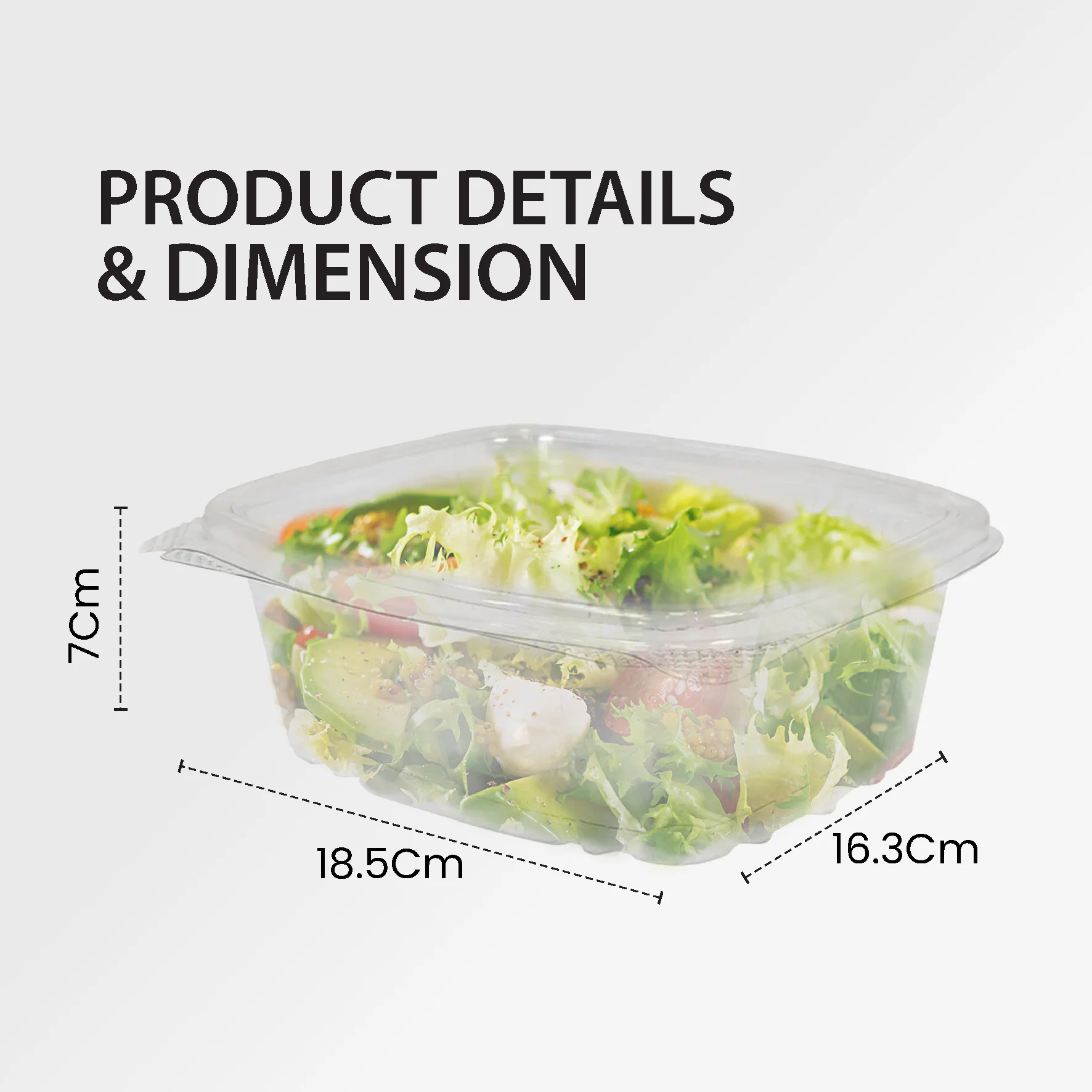 Genpak - Hinged Deli Container - Clear - 24oz - AD24 - Image 2