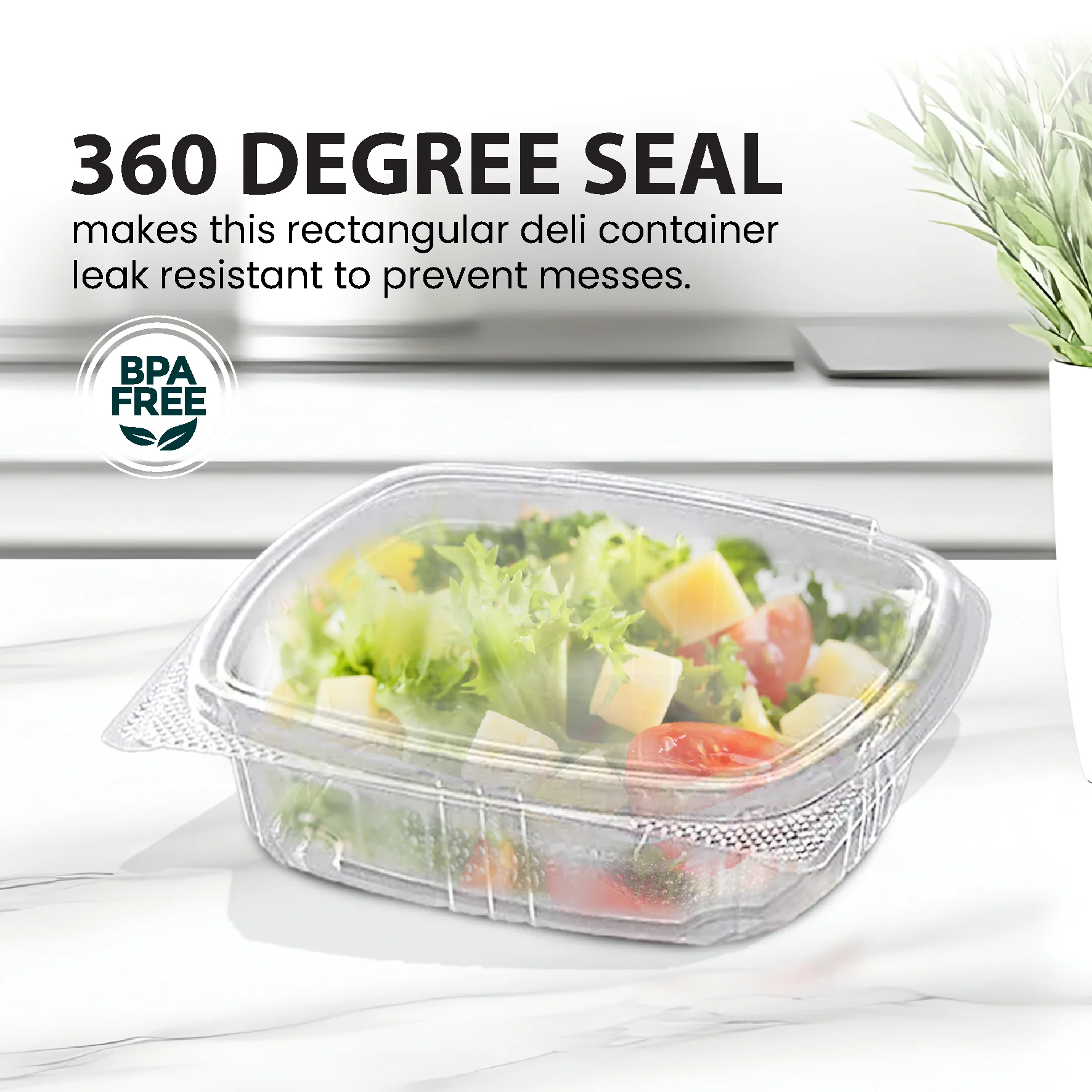 Genpak - Hinged Deli Container - Clear - 24oz - AD24 - Image 5