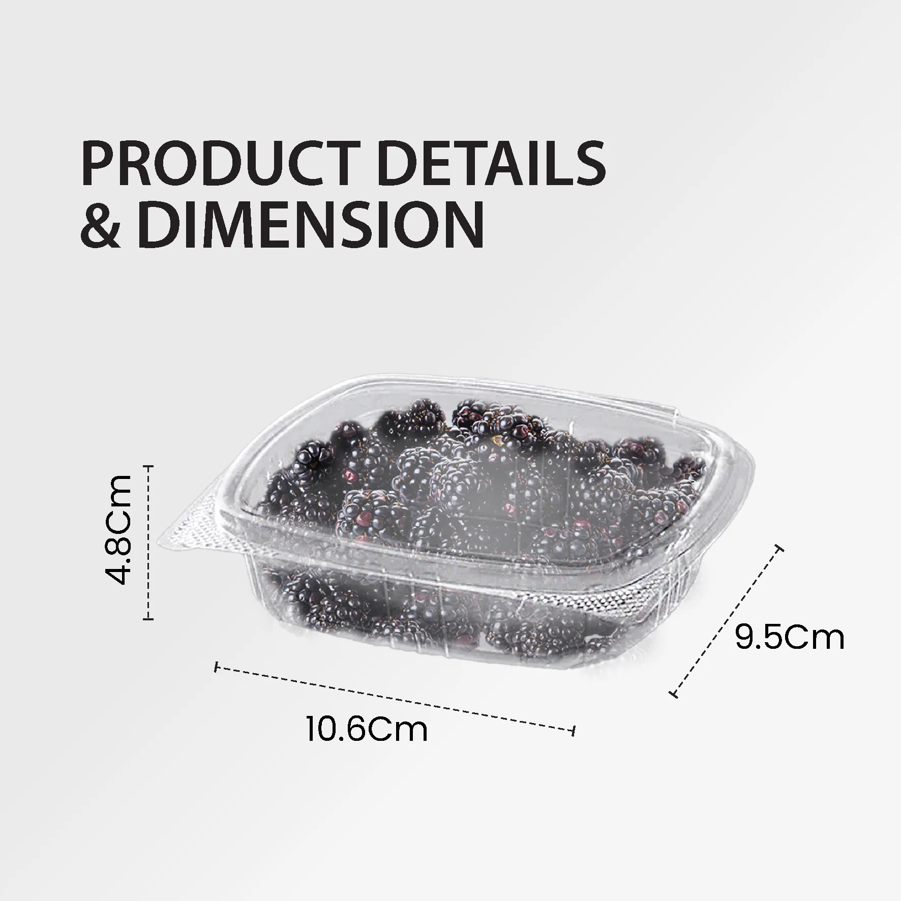 Genpak - Hinged Deli Container - Clear - 6oz - AD06 - Image 2