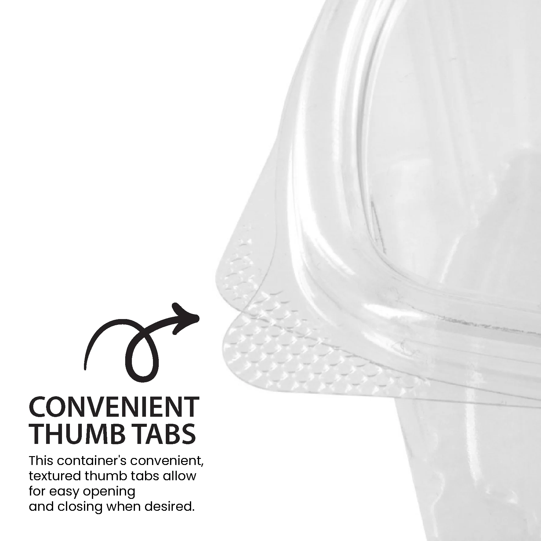 Genpak - Hinged Deli Container - Clear - 6oz - AD06 - Image 3