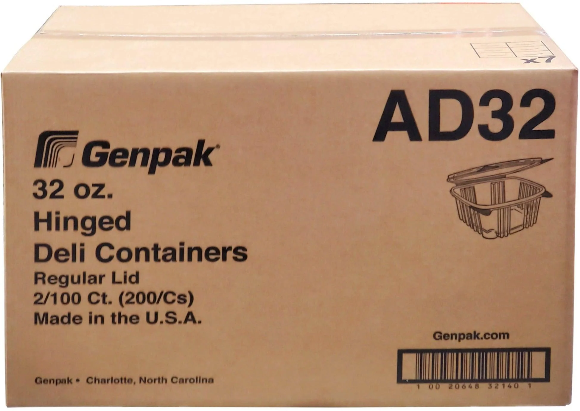Genpak - Hinged Deli Container - Clear - AD32 - H897 - Image 3