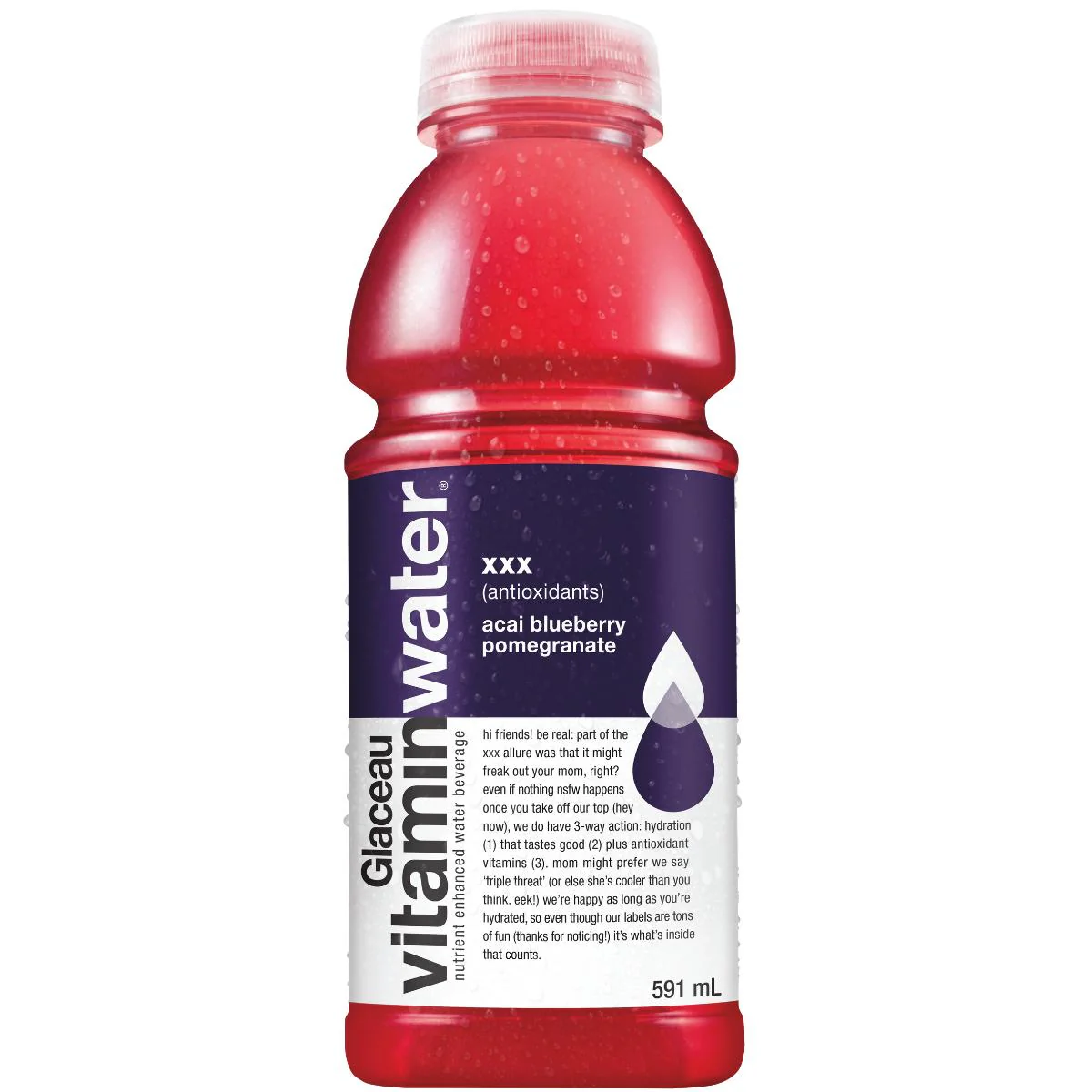 Glaceau - Vitamin Water - Mineral Water - Acai-Blueberry Bottles - Image 2