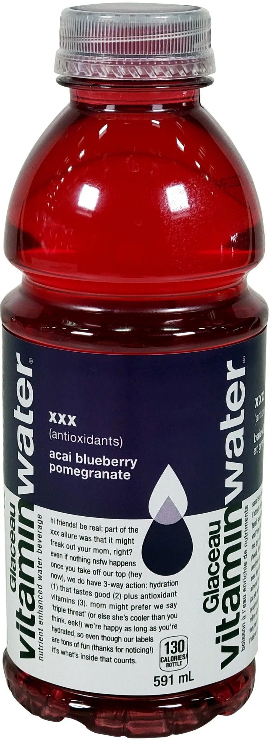 Glaceau - Vitamin Water - Mineral Water - Acai-Blueberry Bottles - Image 3