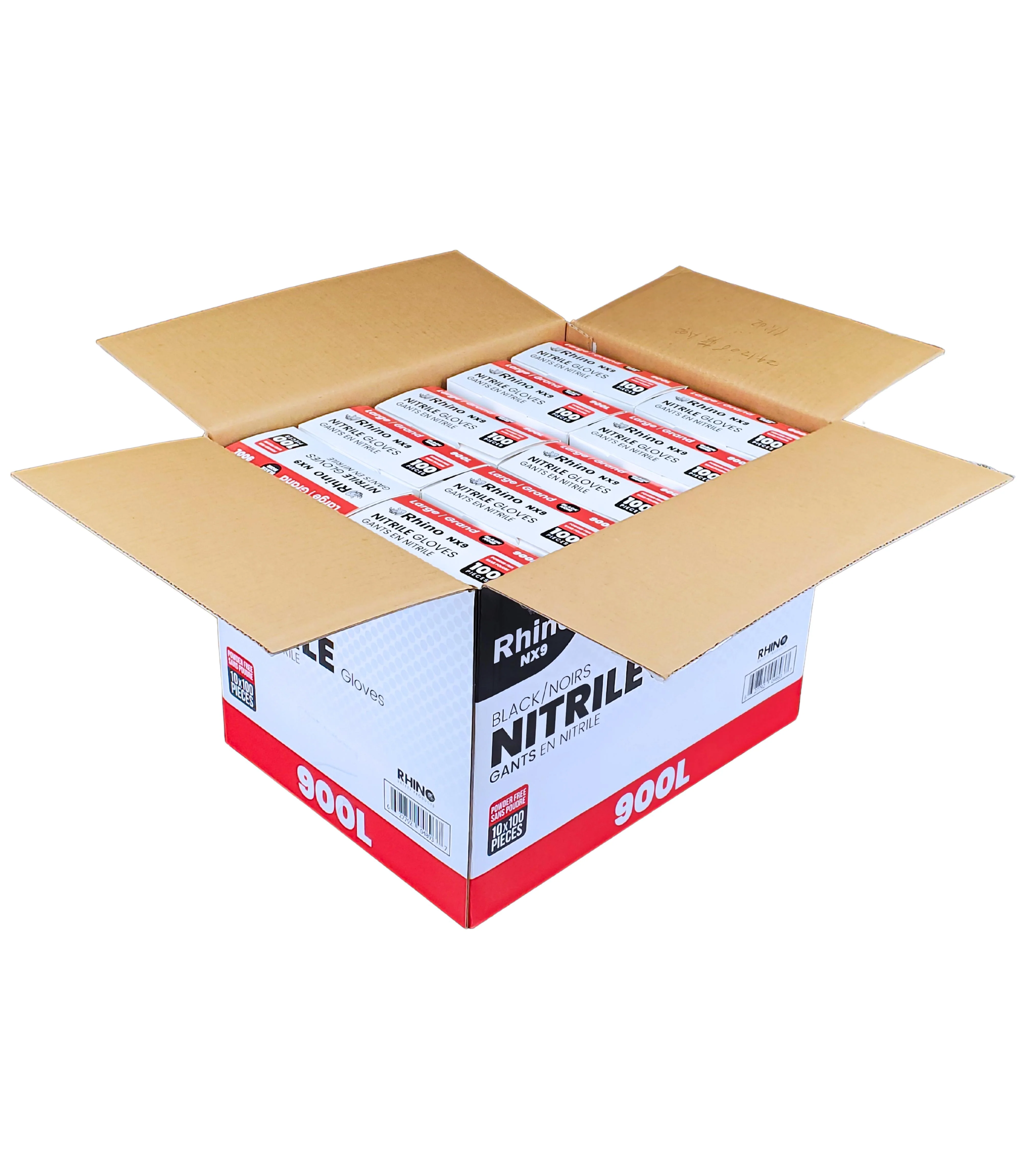 Rhino - NX9 - Black Nitrile Gloves - PF - Large - 900L - Image 2