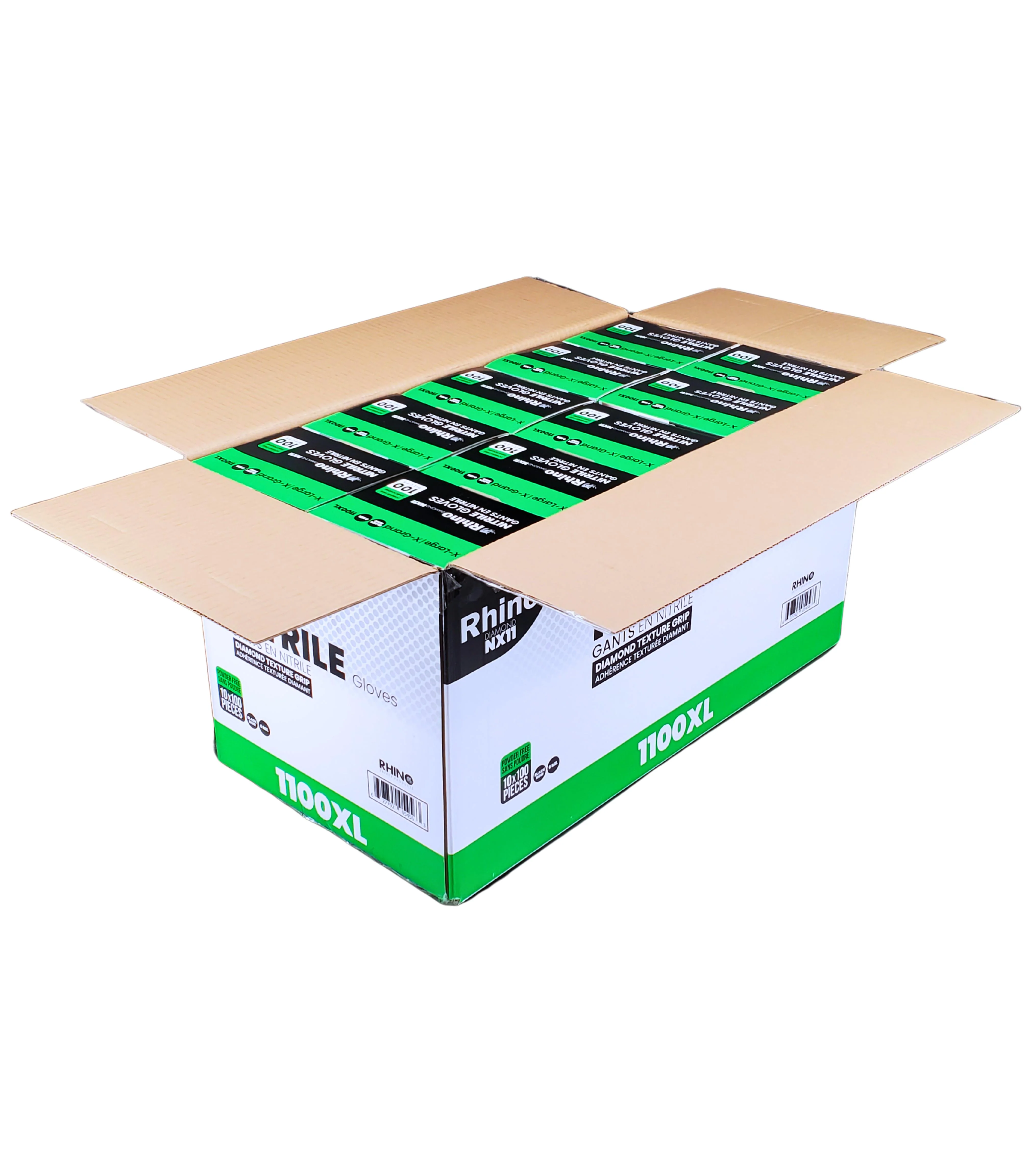 Rhino - NX11 - Black Nitrile Gloves - Diamond - 6mil - Extra Large - 1100XL - Image 3