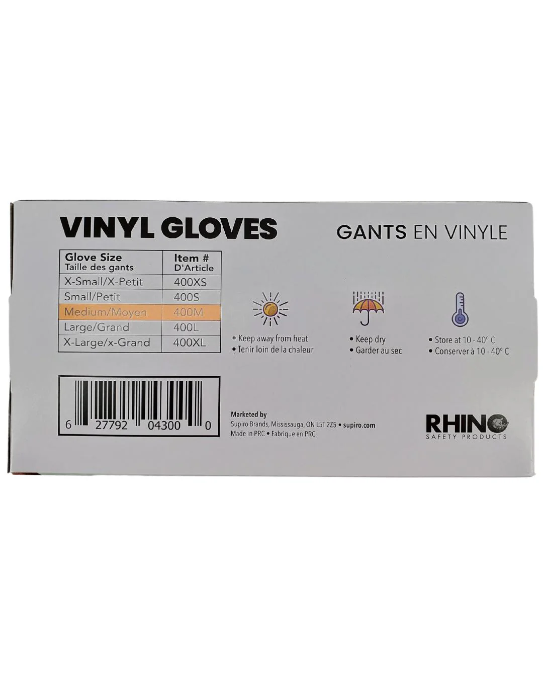 Rhino - VC4 - Clear Vinyl Gloves - Medium - 400M - Image 10