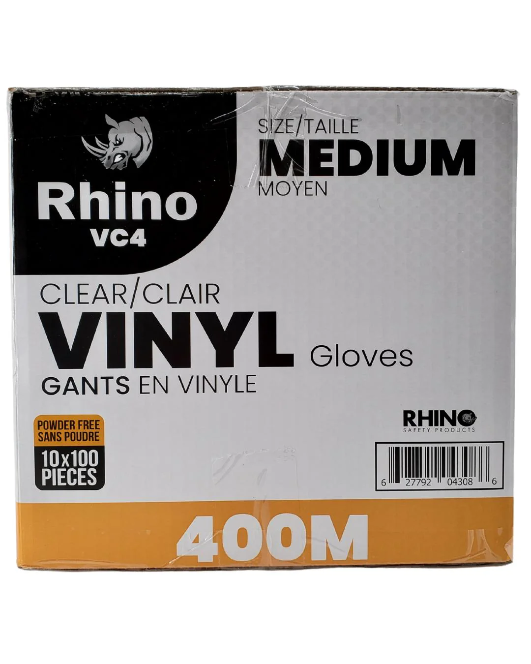 Rhino - VC4 - Clear Vinyl Gloves - Medium - 400M - Image 5