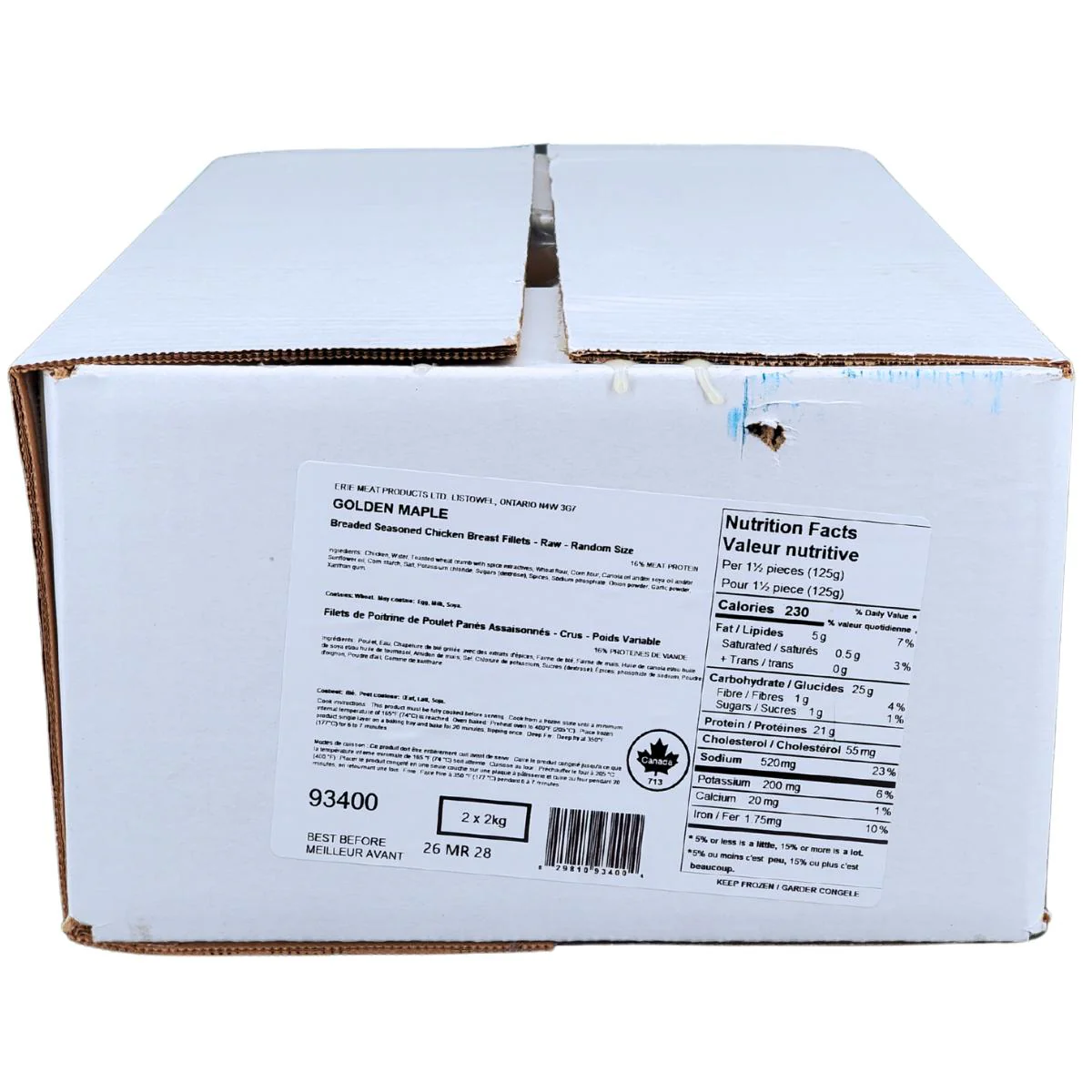 Frozen - Golden Maple - Breaded Chicken Breast Fillet - 93400 - Image 3