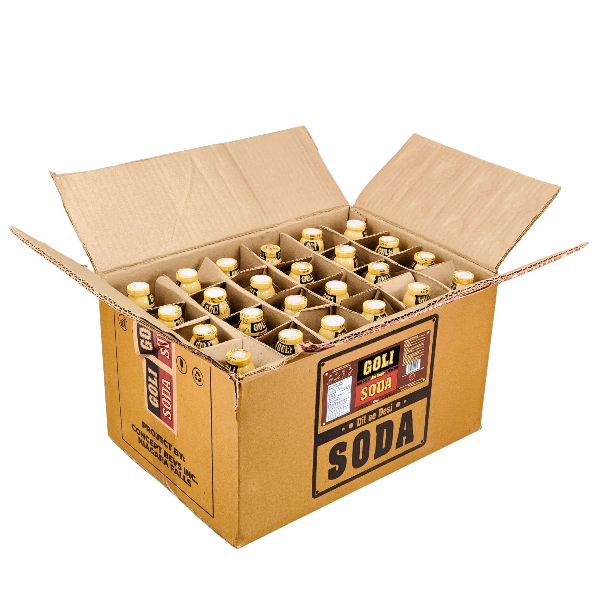 Goli Soda - Lime Ginger - Carbonated - Glass Bottle - Image 2