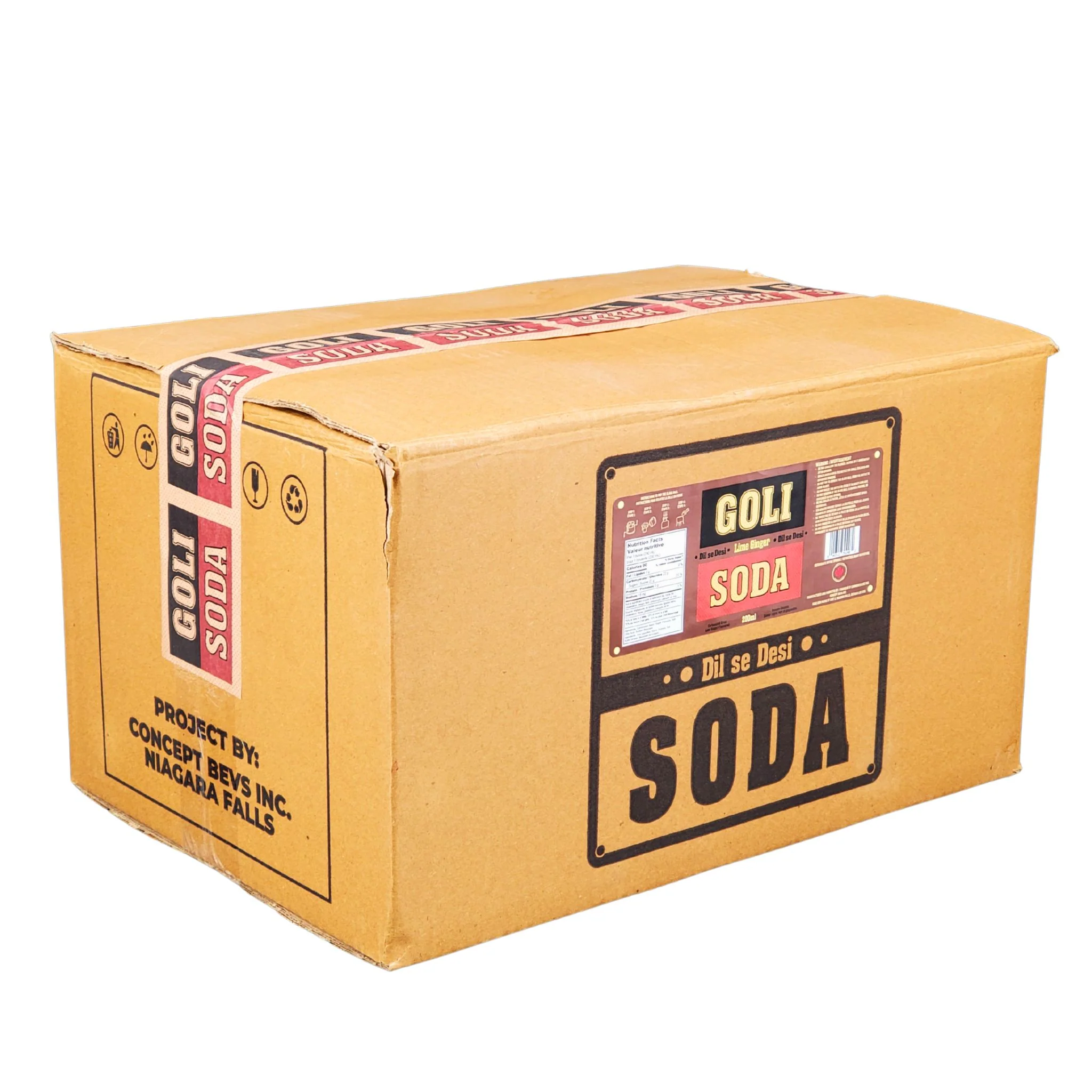 Goli Soda - Lime Ginger - Carbonated - Glass Bottle - Image 6