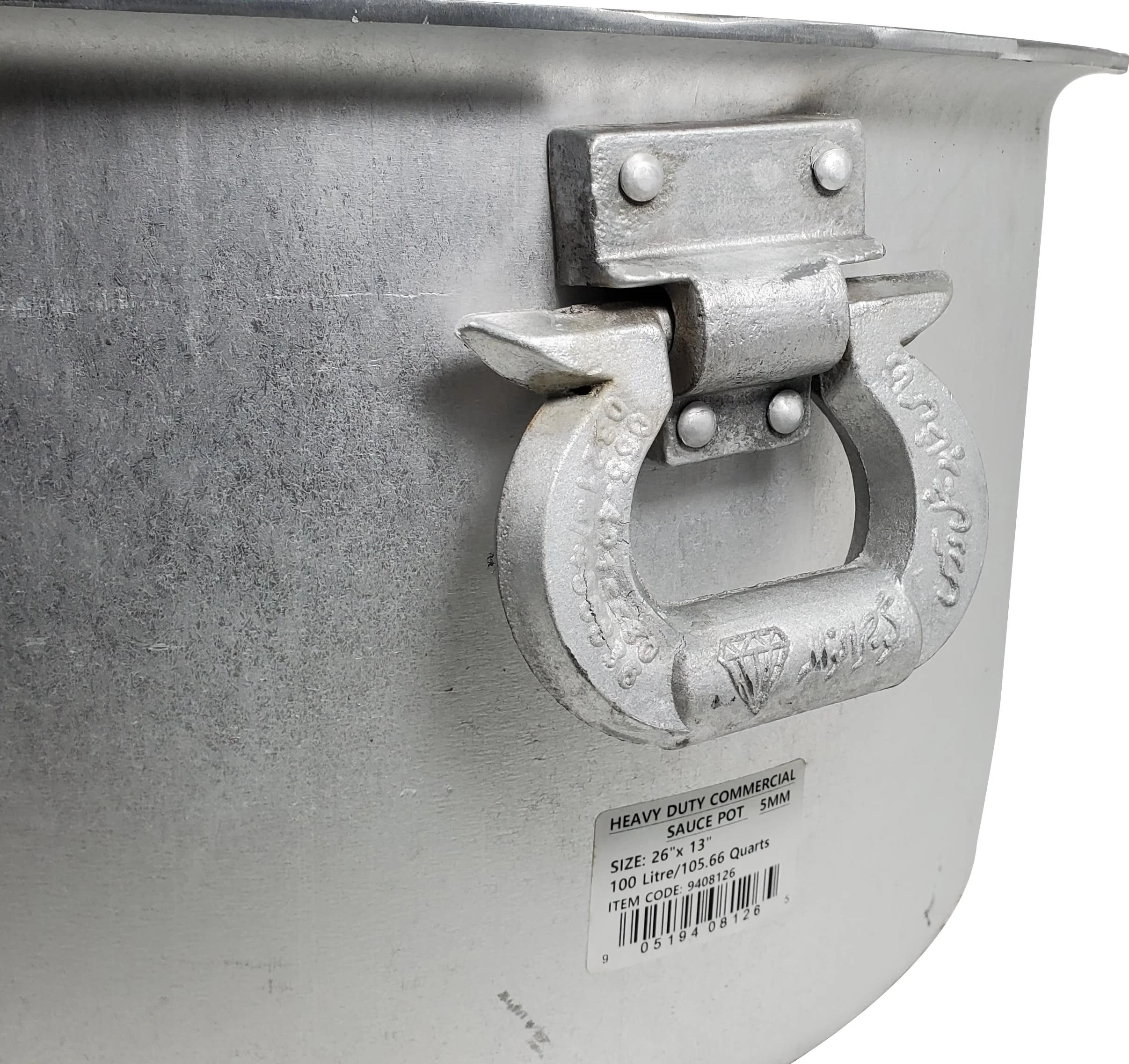 Heavy Duty Sauce Pot 100L - 26"x13" w/Lid - Image 4