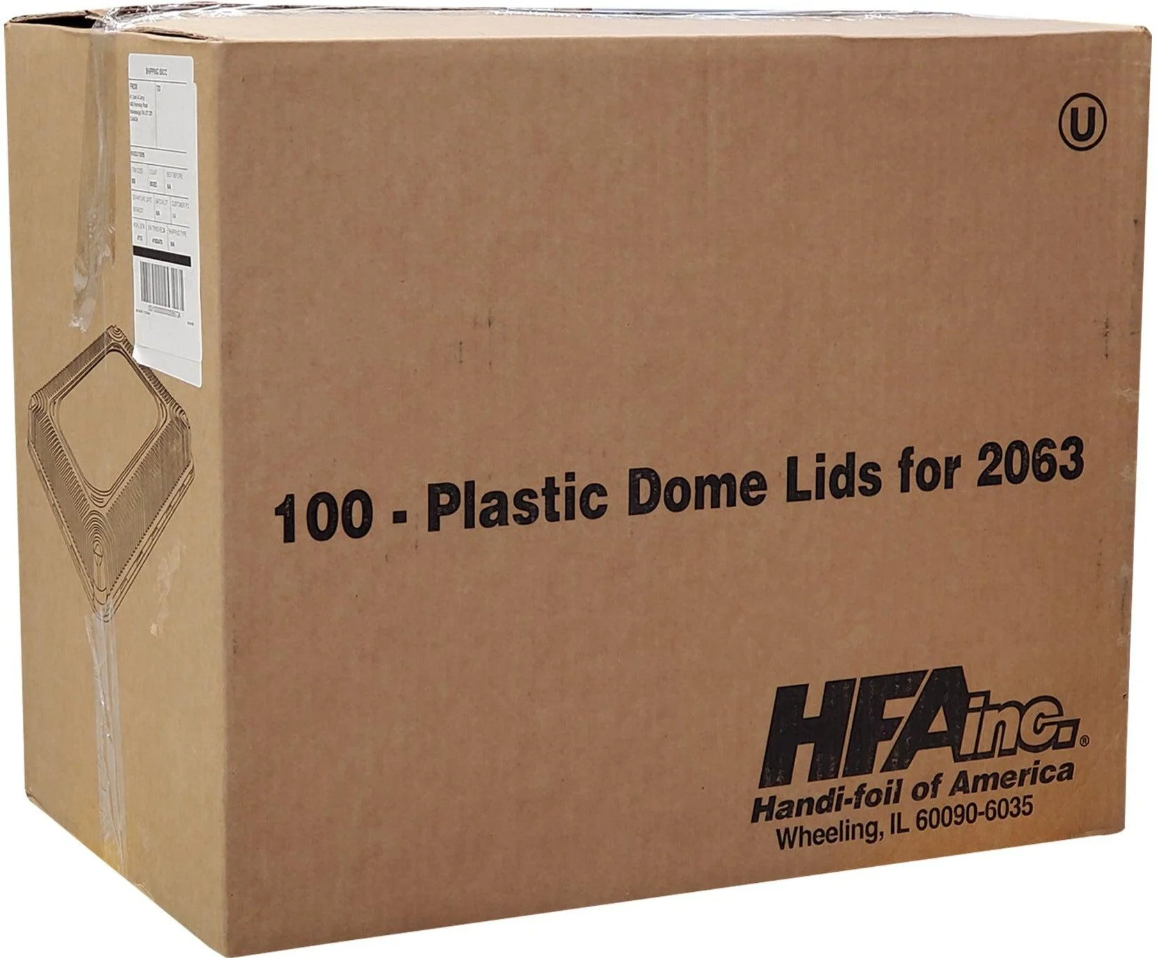 CLR - HFA - Clear Dome Lid for 1/2 Sheet Cake - 2063DL-100 - Image 2