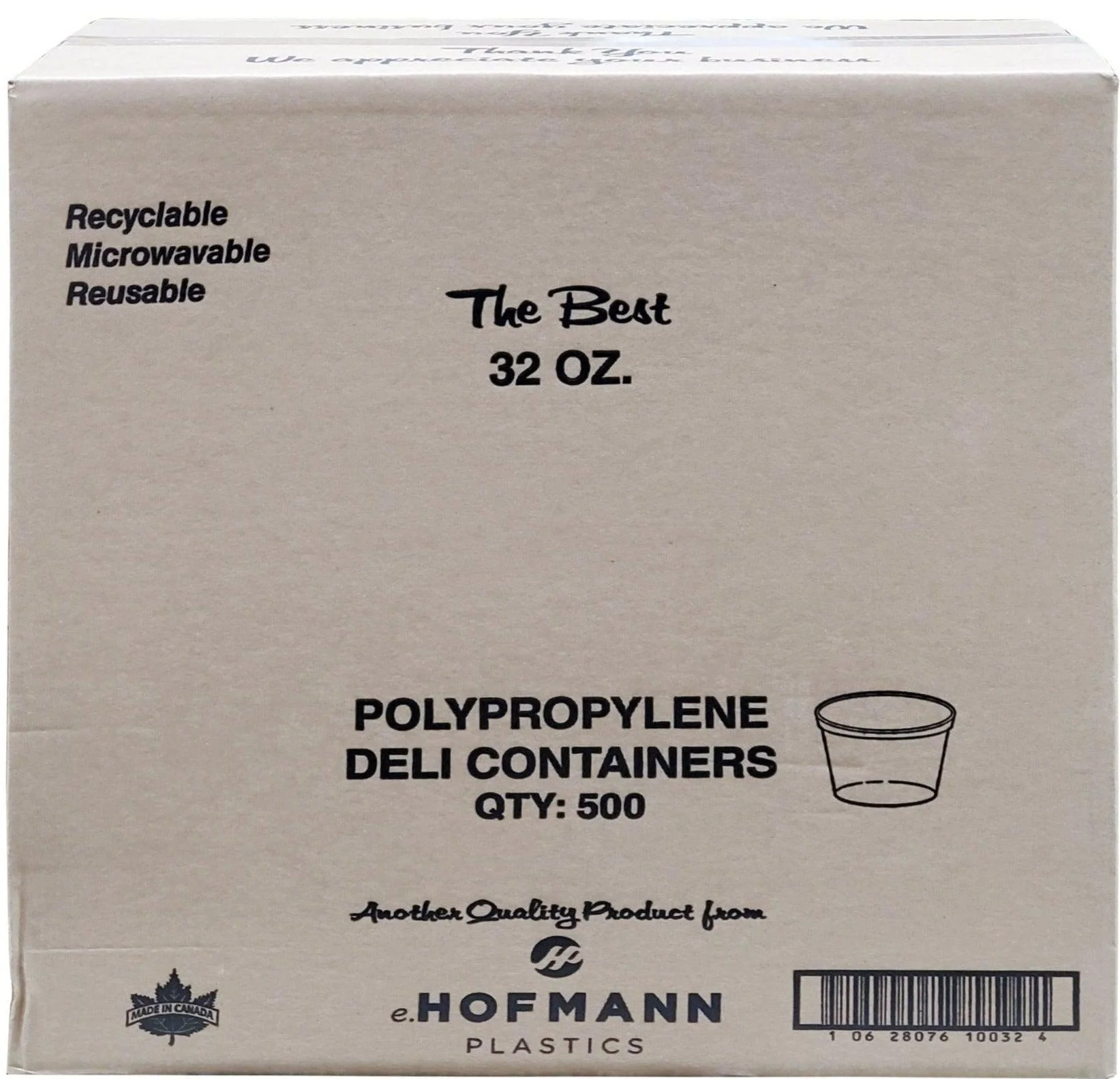 Hoffmann - Deli Container - Clear - 32oz - HT32 - Image 2