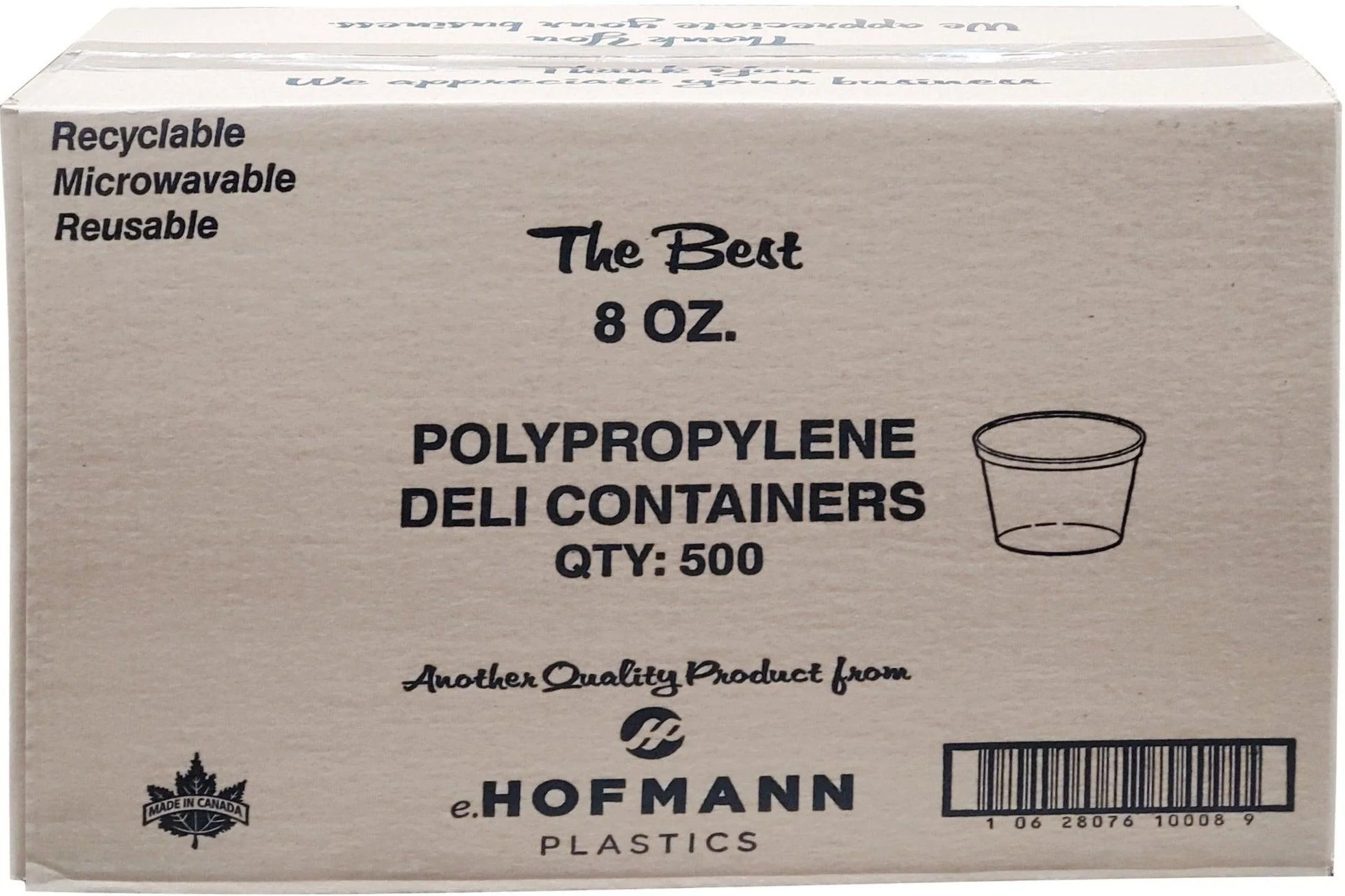Hoffmann - Deli Container - Clear - 8oz - HT08-99A - Image 2