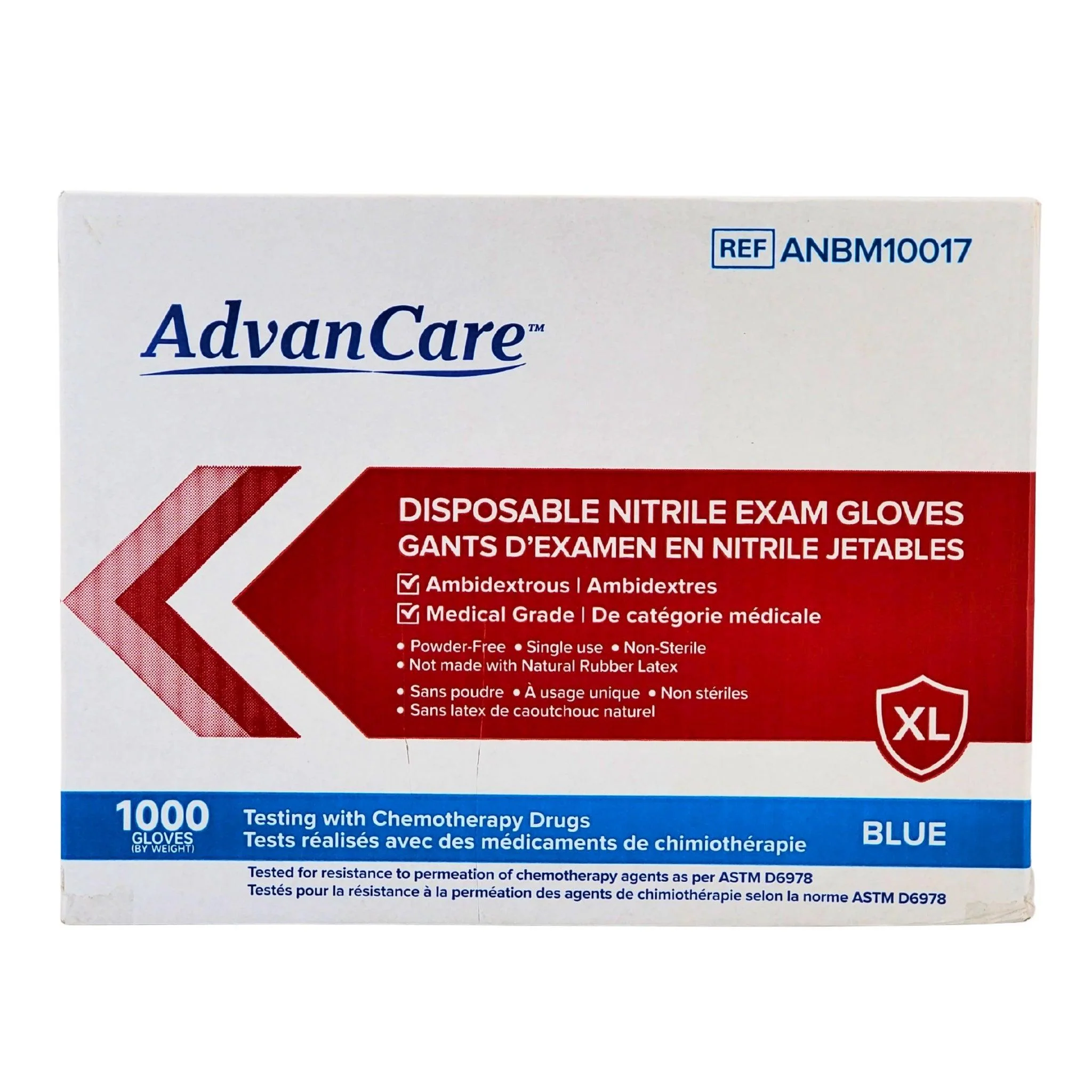 Advance Care - Nitrile Gloves Exam - Blue - X large - Image 5