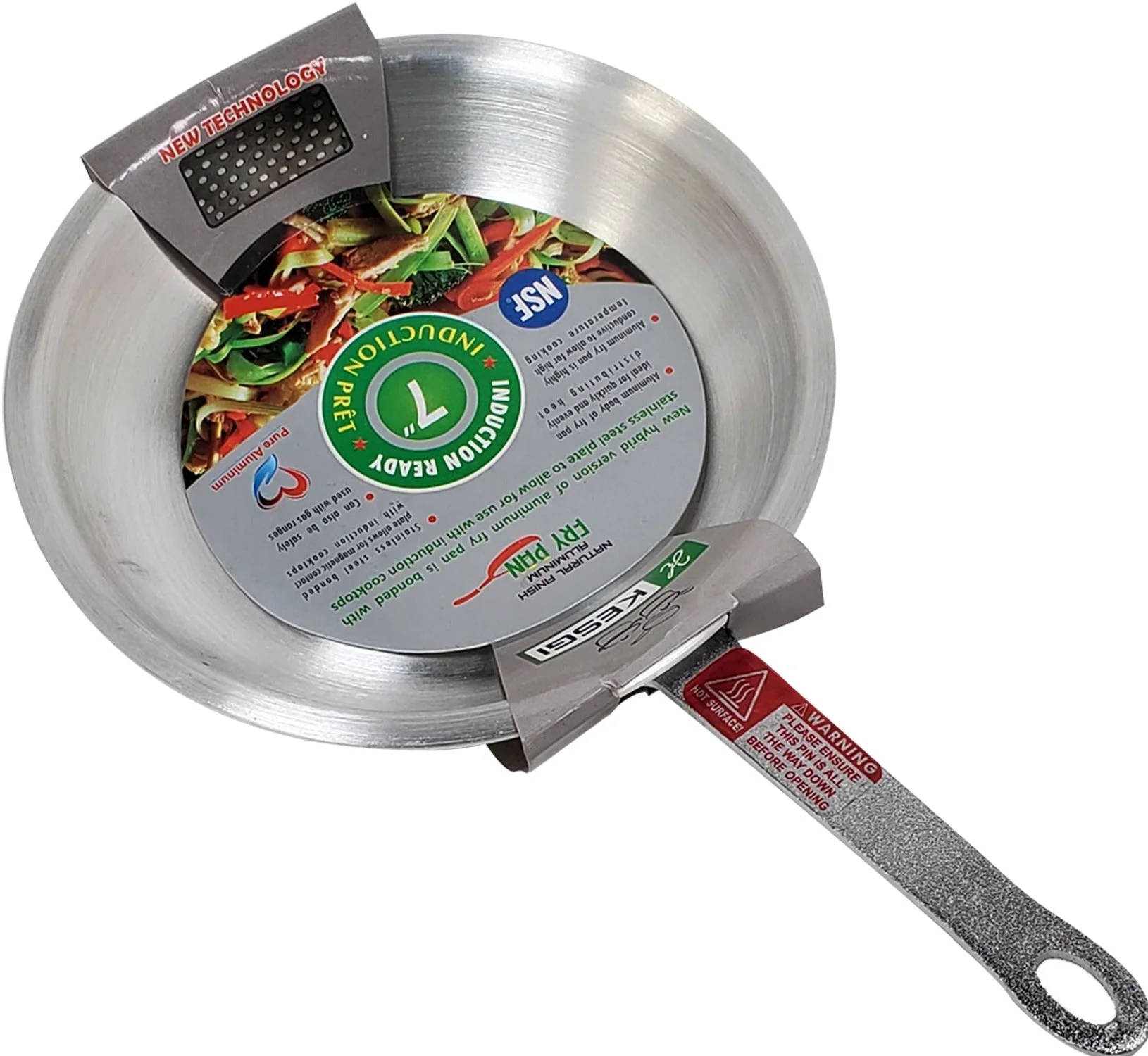 7" Induction Fry Pan - Metal Finish - Image 2