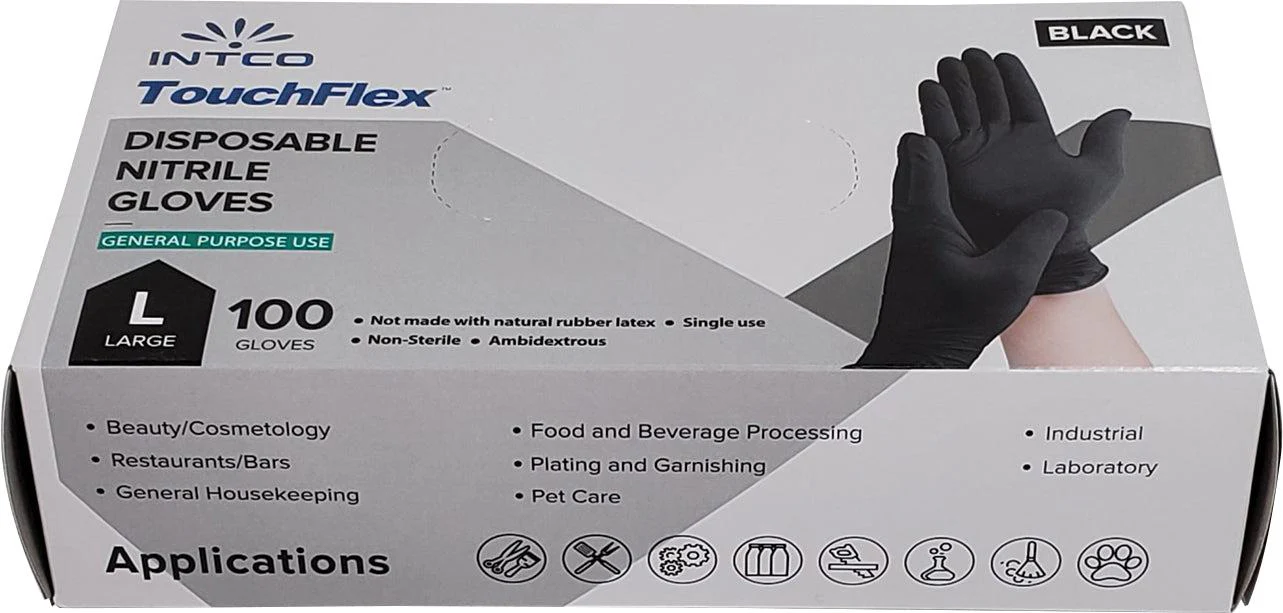 Touch Flex - Nitrile Gloves Exam - Black - Large - Image 3