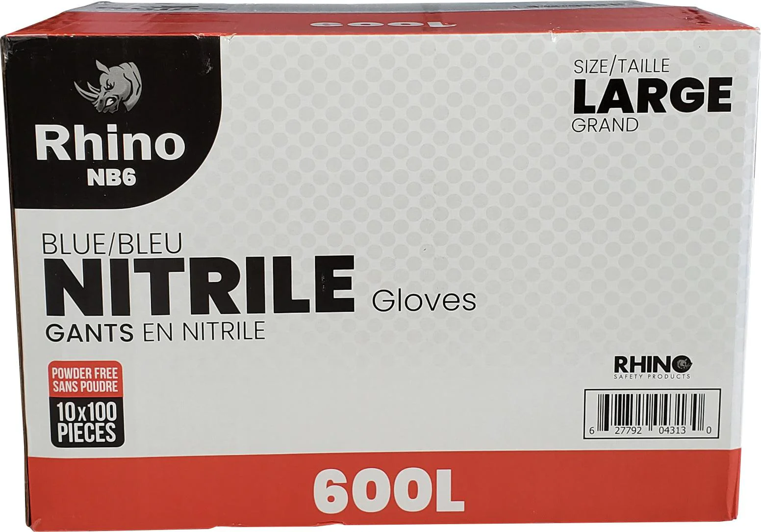 Rhino - NB6 - Blue Nitrile Gloves - Large - 600L - Image 8